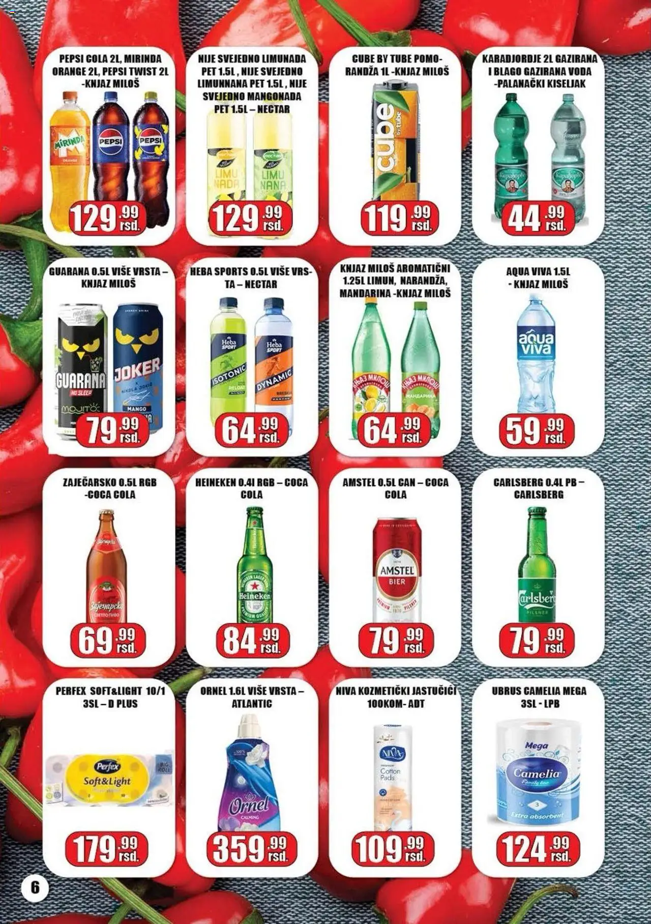 Gala MARKET katalog - važi od 06.10.2025 | Strana: 6 | Proizvode: Coca Cola, Heineken, Mango, Carlsberg