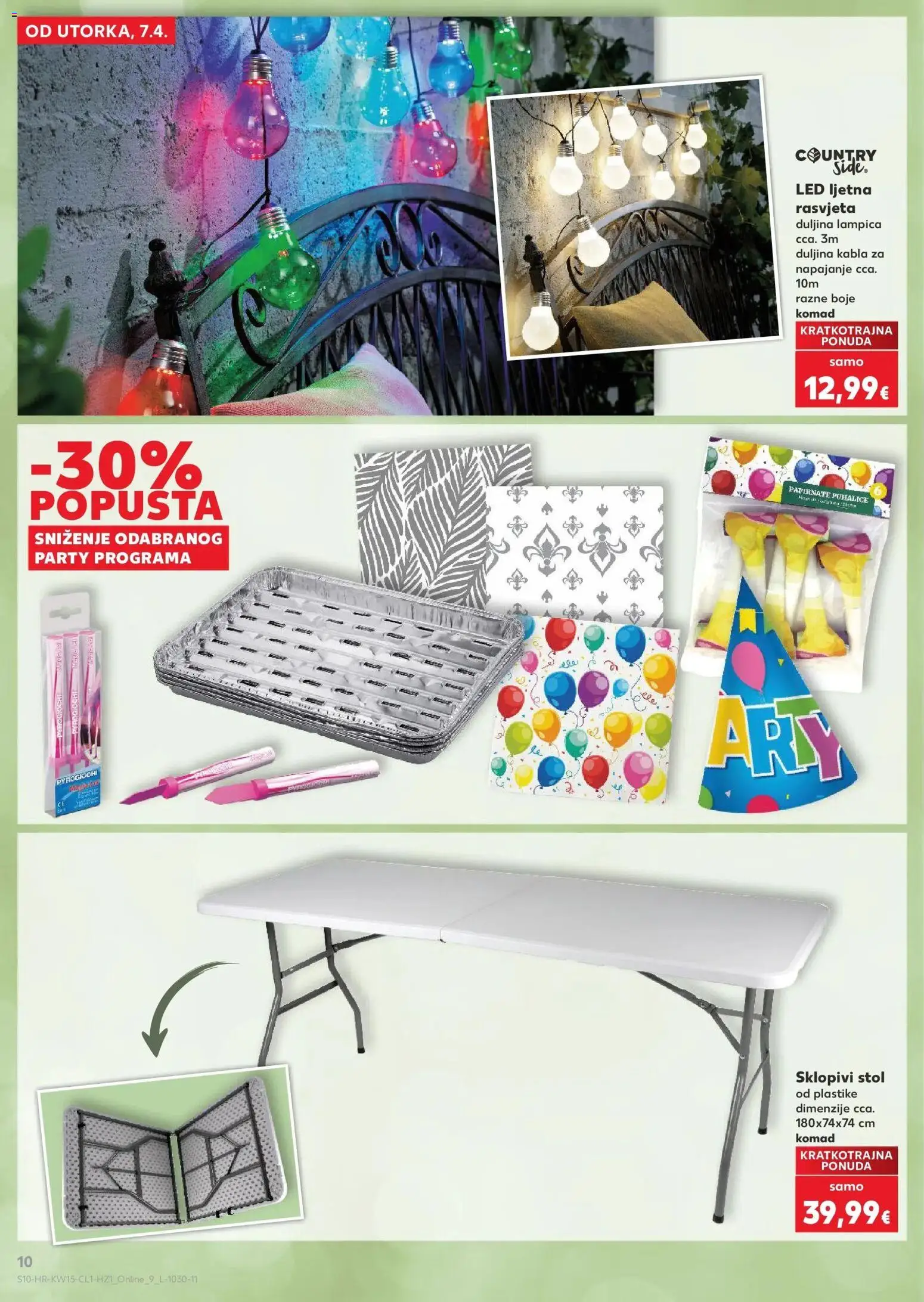 Kaufland katalog | vrijedi od 07.04.2026 | Stranica: 10 | Proizvodi: Stol, Rasvjeta
