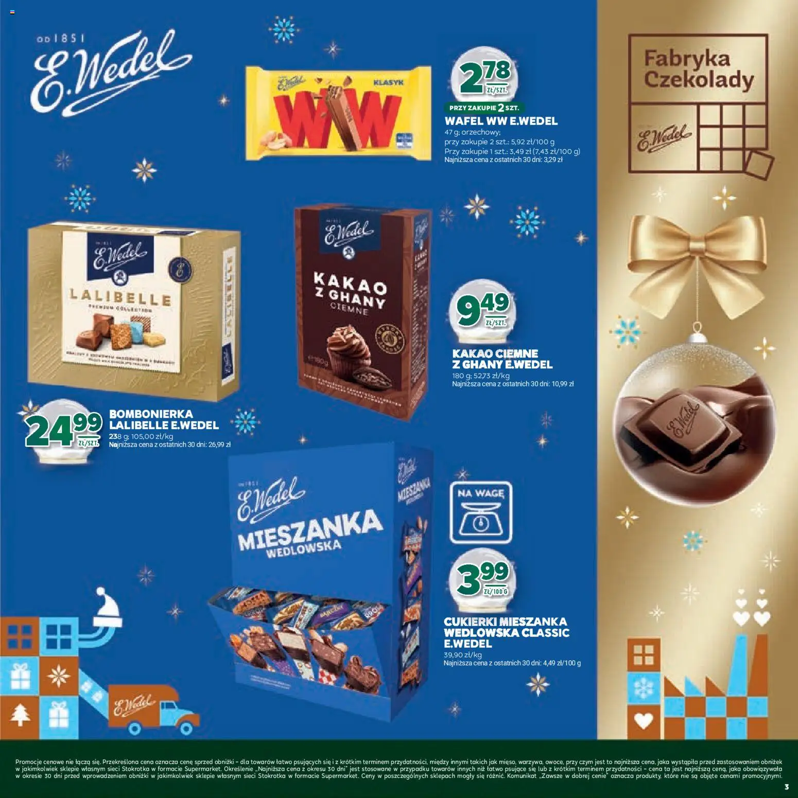 Stokrotka Gazetka - Boże Narodzenie od 11.12.2025 | Strona: 3 | Produkty: Czekolady, Stokrotka, Bombonierka, Cukierki
