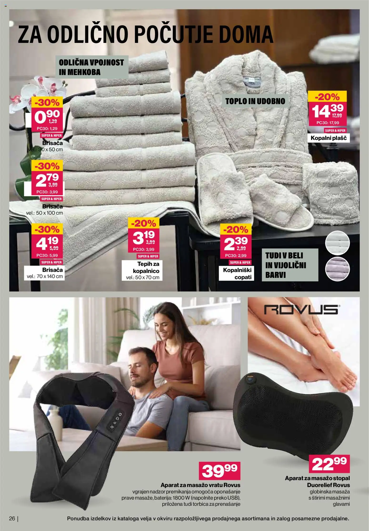 Novi Mercator katalog ponudbe – veljaven od 14.01.2026 | Stran: 26 | Izdelki: Plasc, Kopalni plasc, Copati, Torbica