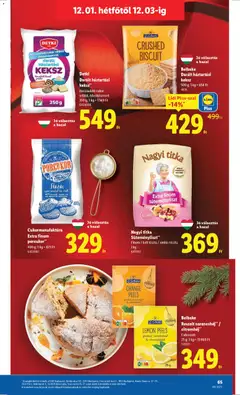 Detki Darált háztartási keksz**, Hozzáadott cukor nélkül, édesítőszerrel 350 g - amely érvényes a következő dátumtól: 27.11.2025 | Oldal: 65