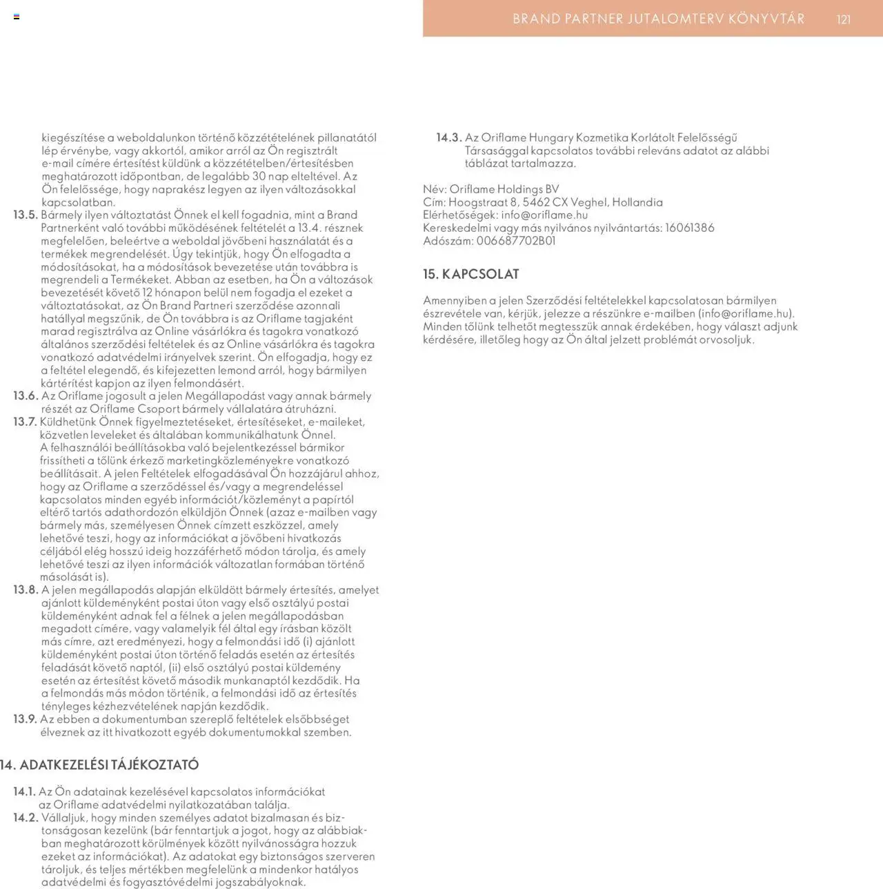 Oriflame akciós ujság - amely érvényes a következő dátumtól: 28.04.2024 | Oldal: 121