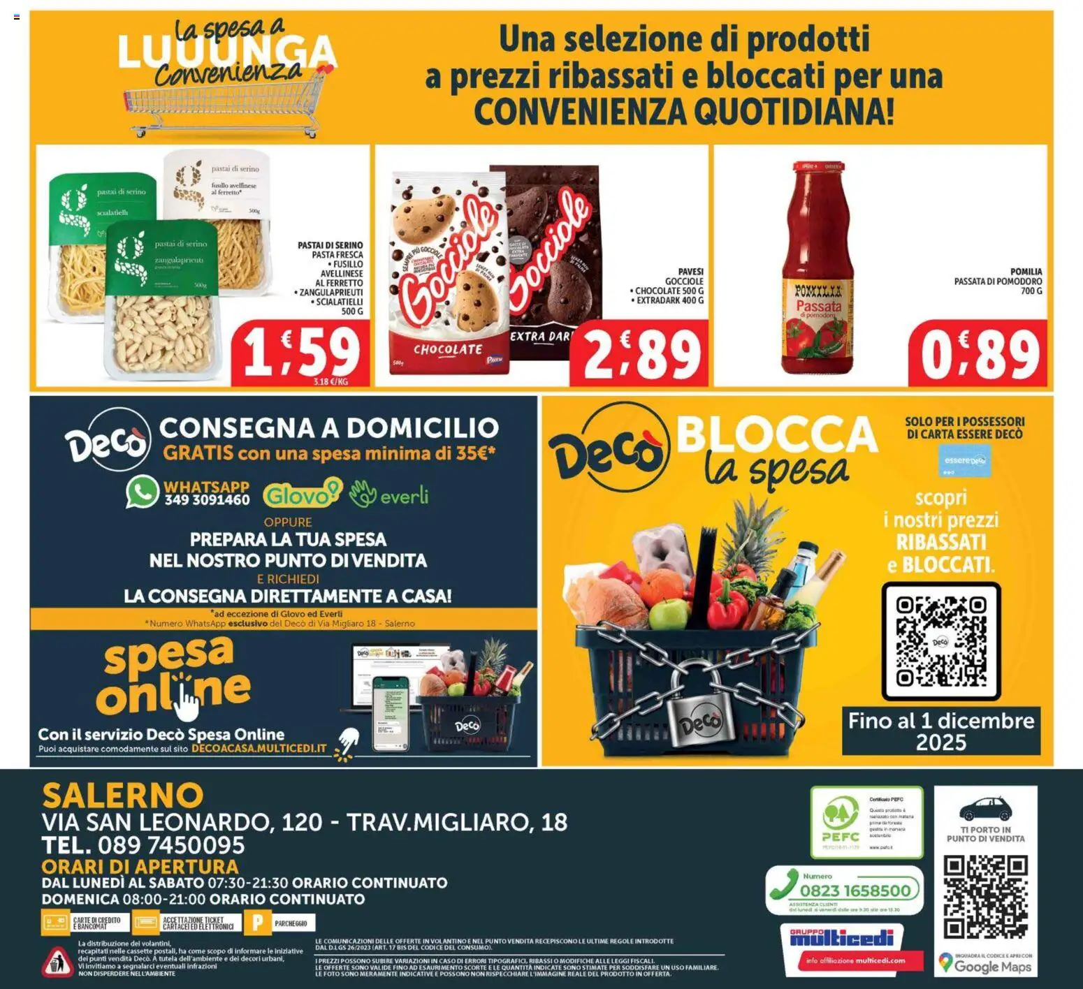 Volantino Decò del 28.10.2025 | Pagina: 20 | Prodotti: Pomodoro, Pasta, Passata di pomodoro