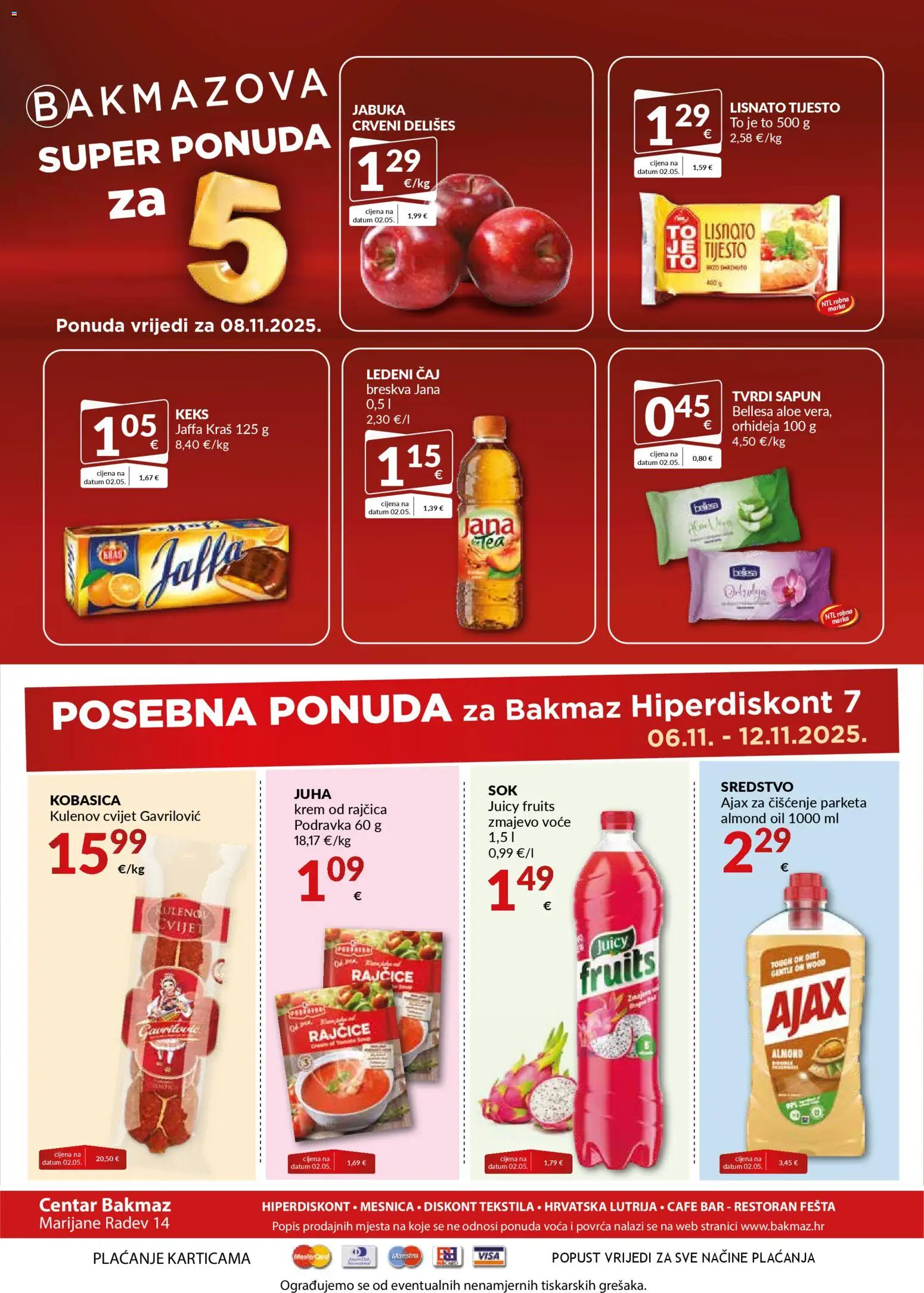 Bakmaz katalog | vrijedi od 06.11.2025 | Stranica: 8 | Proizvodi: Sapun, Keks, Rajčica, Jabuka