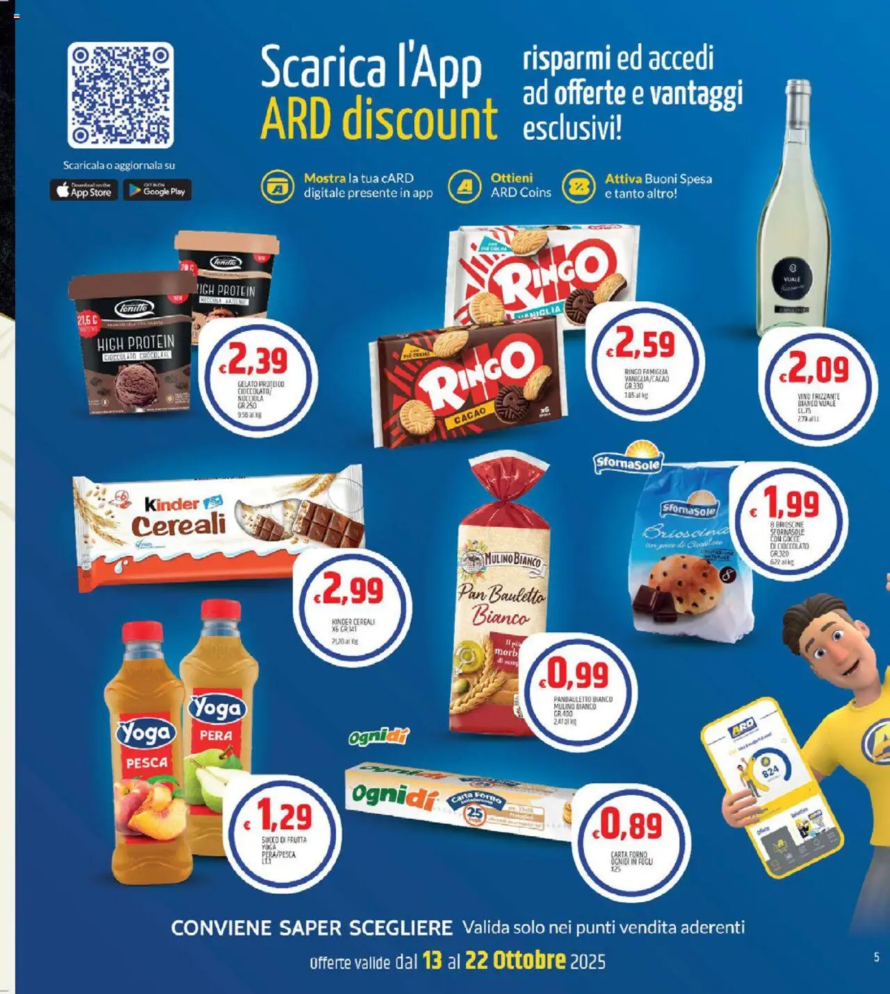 Volantino ARD Discount del 13.10.2025 | Pagina: 5 | Prodotti: Crema, Cereali, Carta forno, Succo di frutta