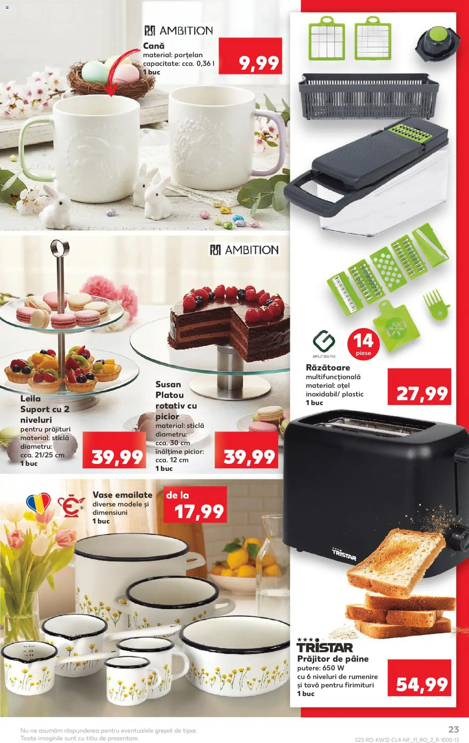 Noul catalog Kaufland – valabil de la 18.03.2026 | Pagină: 23 | Produse: Toaster, Răzătoare, Pâine