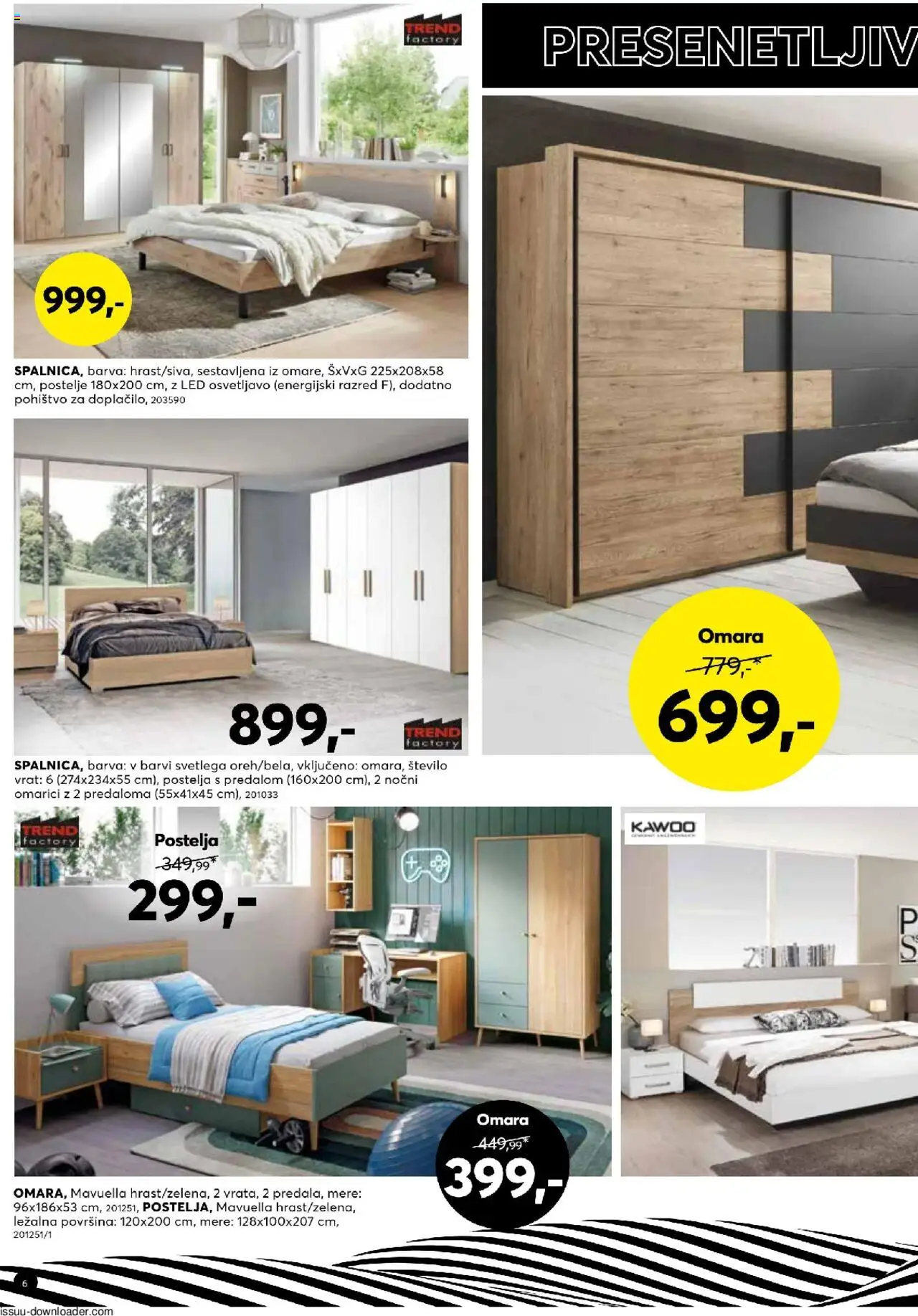 Novi Dipo katalog ponudbe – veljaven od 15.10.2025 | Stran: 6 | Izdelki: Pohištvo, Postelja, Omara, Barva