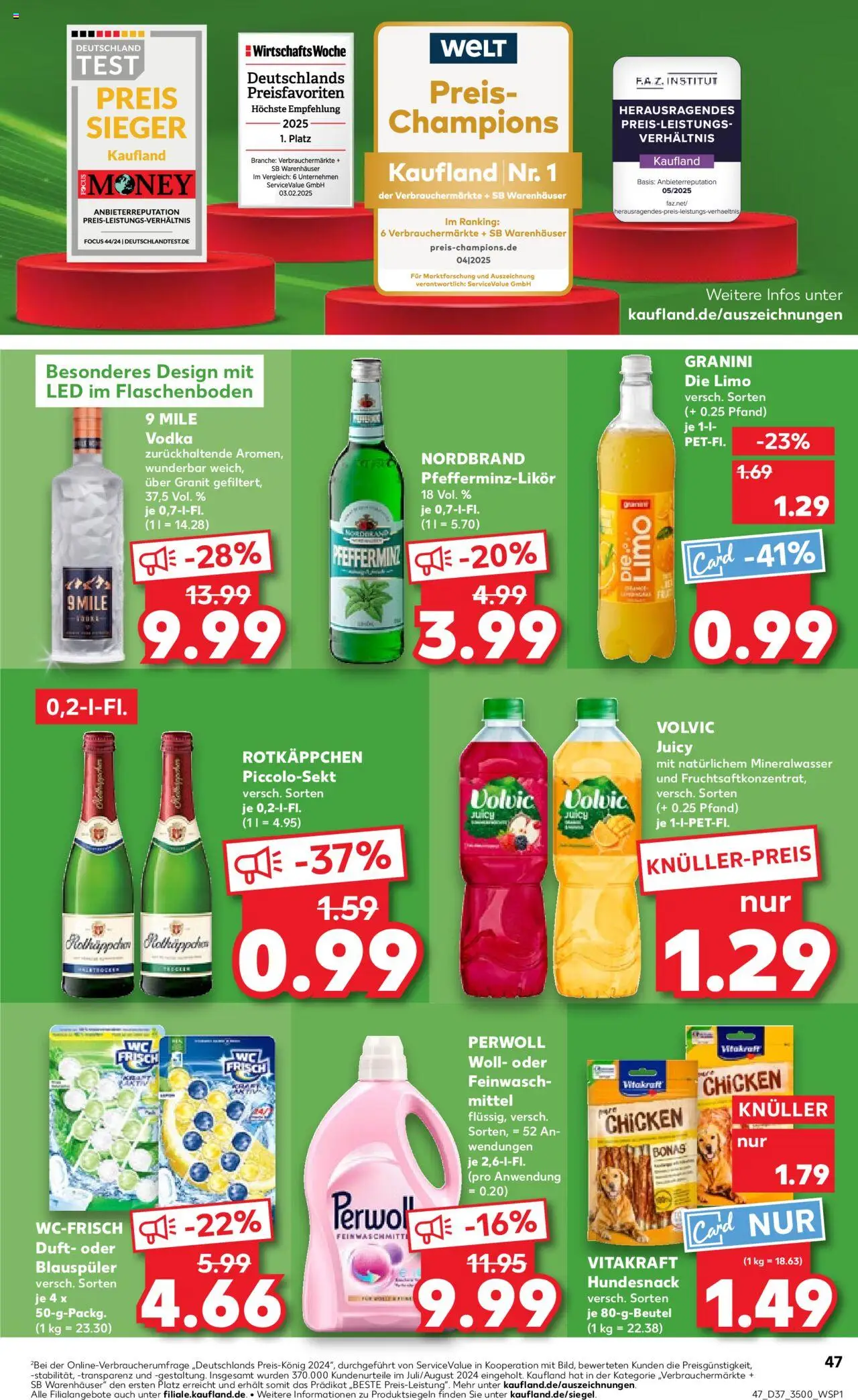 Kaufland prospekt Jena	 – gültig ab 11.09.2025 | Seite: 47 | Produkte: Perwoll, Mineralwasser, Rotkäppchen, Vodka