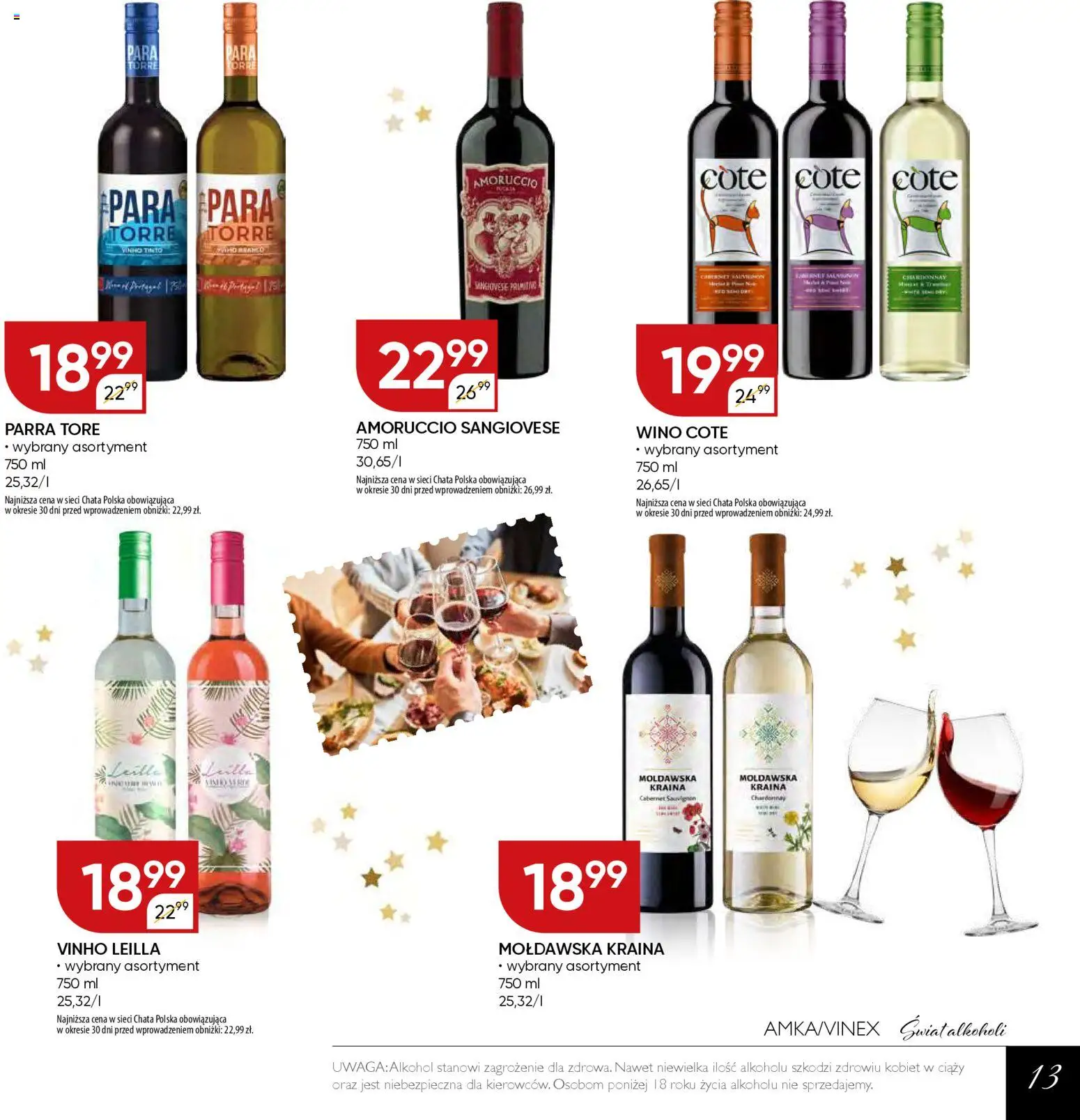 Chata Polska Gazetka - Mocna Oferta od 16.12.2025 | Strona: 13 | Produkty: Chardonnay, Wino Cote, Wino, Alkohol