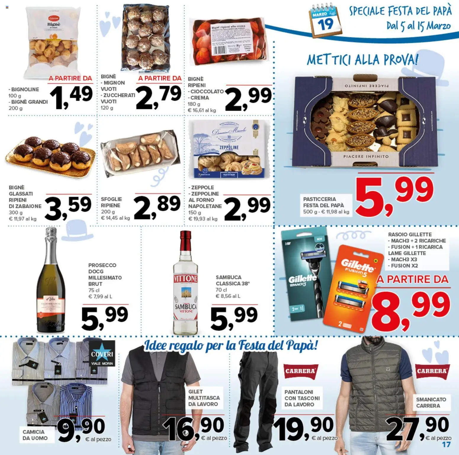 Volantino Todis del 05.03.2026 | Pagina: 17 | Prodotti: Rasoio, Cioccolato, Pantaloni, Forno