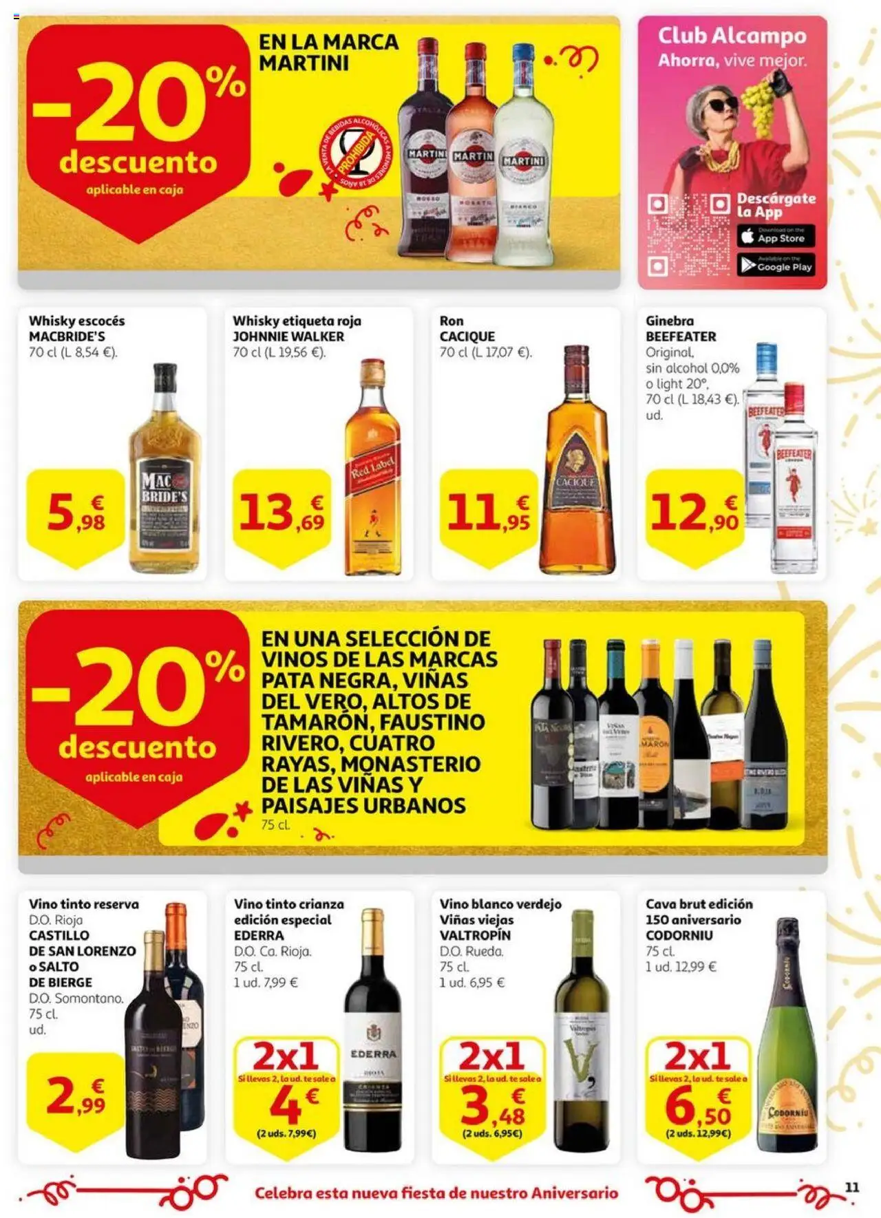 Alcampo - HG Nacional  │ válido desde el 17.06.2025 | Página: 11 | Productos: Ginebra, Té, Whisky, Caja