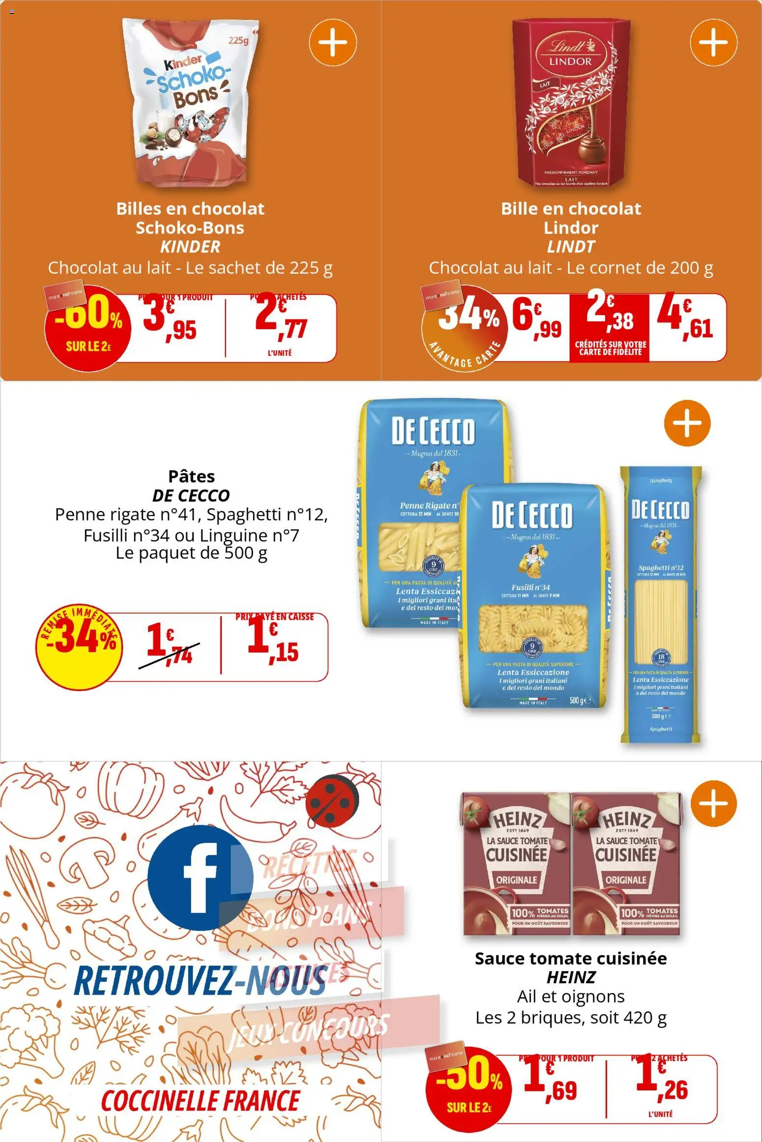 {H1} | Page: 25 | Produits: Spaghetti, Fusilli, Lait, Lindt