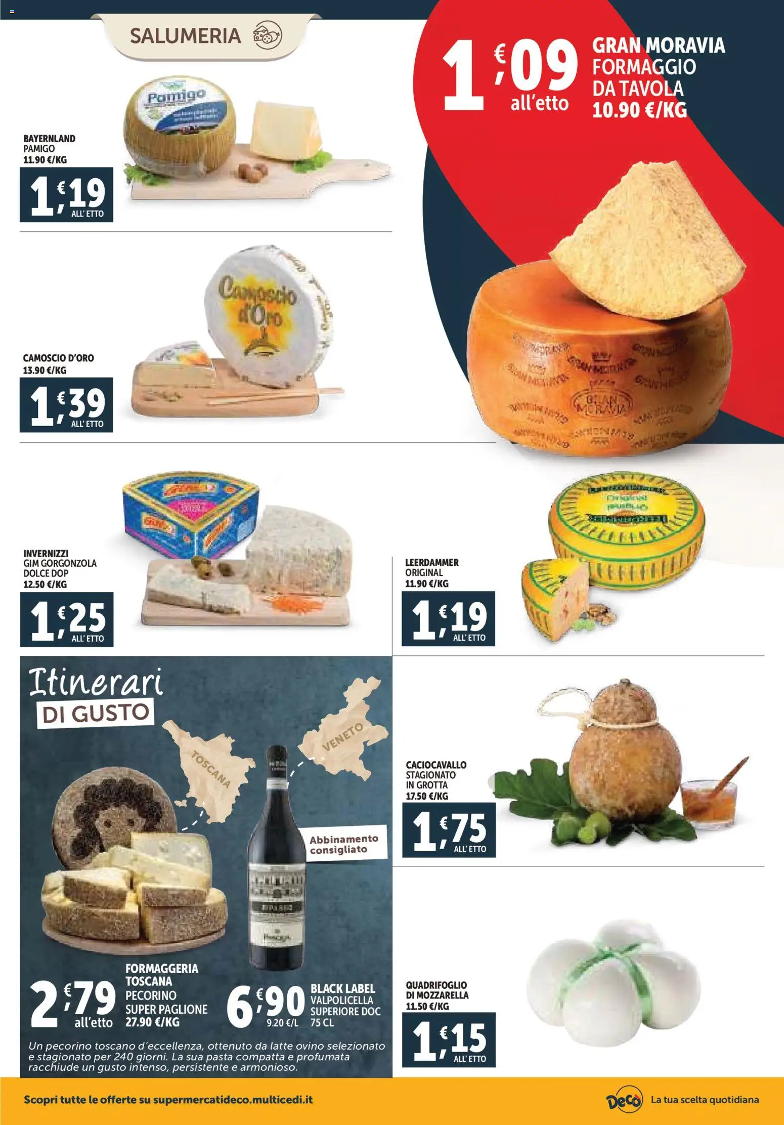 Volantino Decò del 20.11.2025 | Pagina: 2 | Prodotti: Latte, Pasta, Gorgonzola, Pecorino