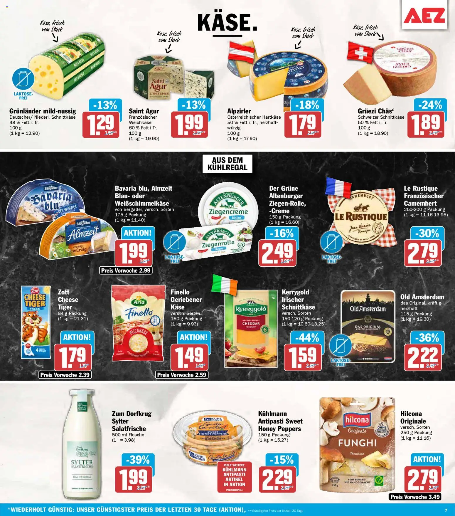AEZ Prospekt 	 – gültig ab 04.05.2026 | Seite: 7 | Produkte: Käse, Creme, Grunlander