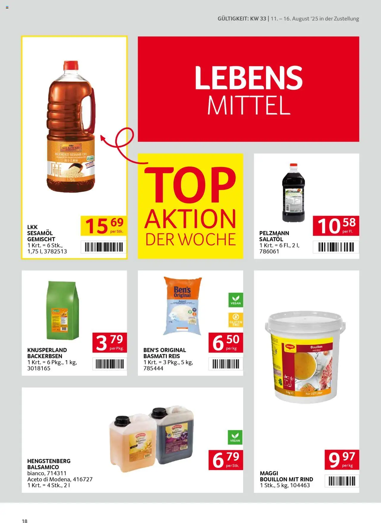 Transgourmet  Zustellaktion gültig ab 10.08.2025 | Seite: 18 | Produkte: Reis