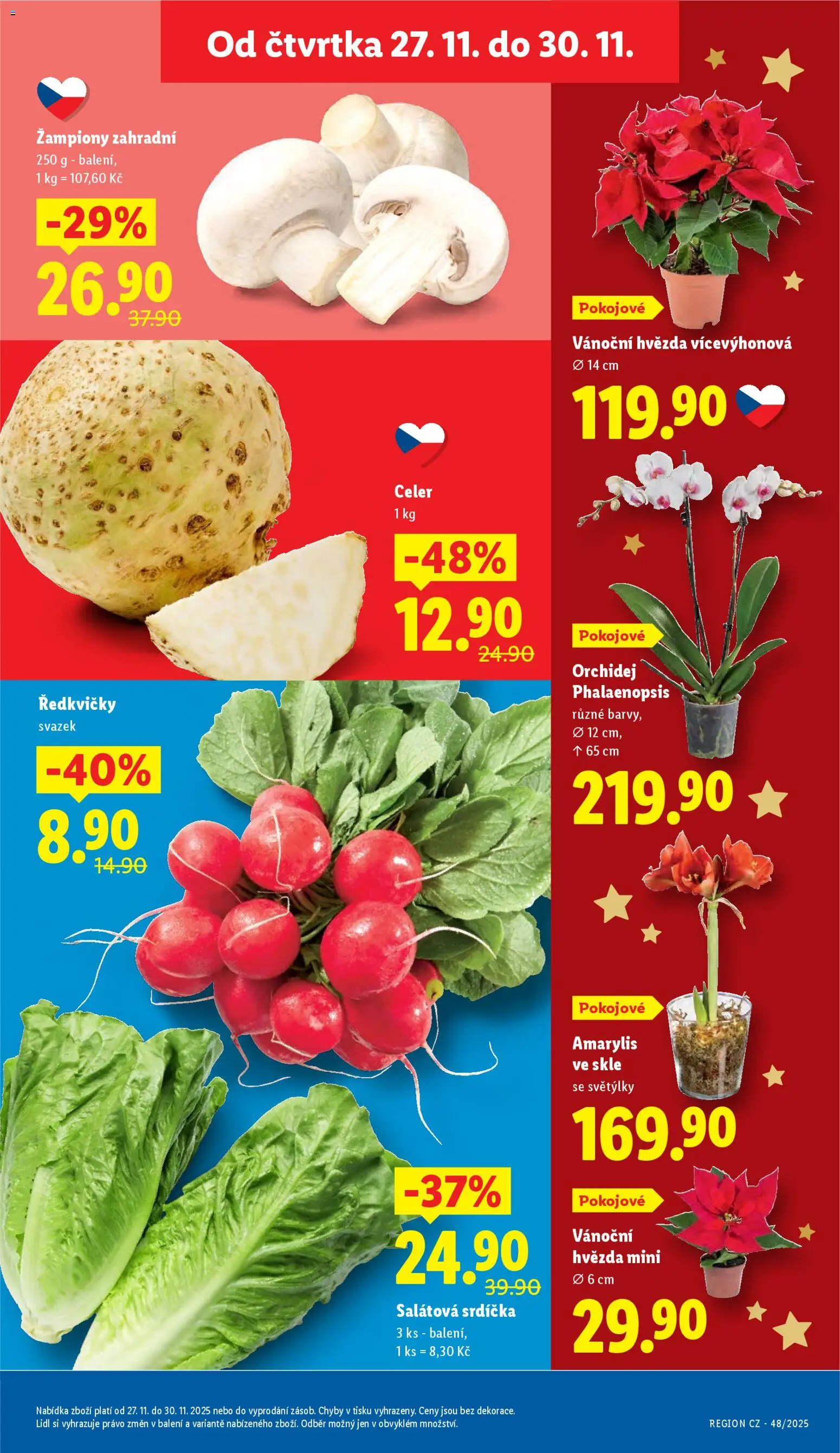 Lidl Black Friday od 27.11.2025 | Strana: 19 | Produkty: Žampiony, Orchidej, Salátová srdíčka, Celer