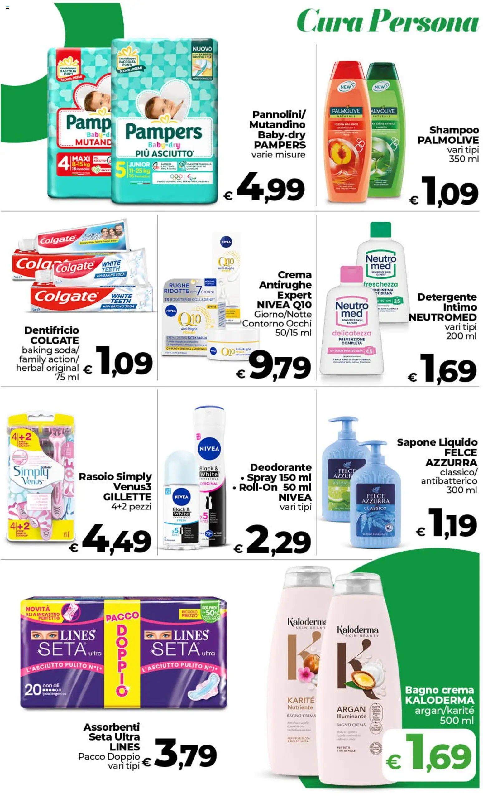 Volantino COOP del 07.04.2026 | Pagina: 29 | Prodotti: Shampoo, Pannolini, Rasoio, Detergente