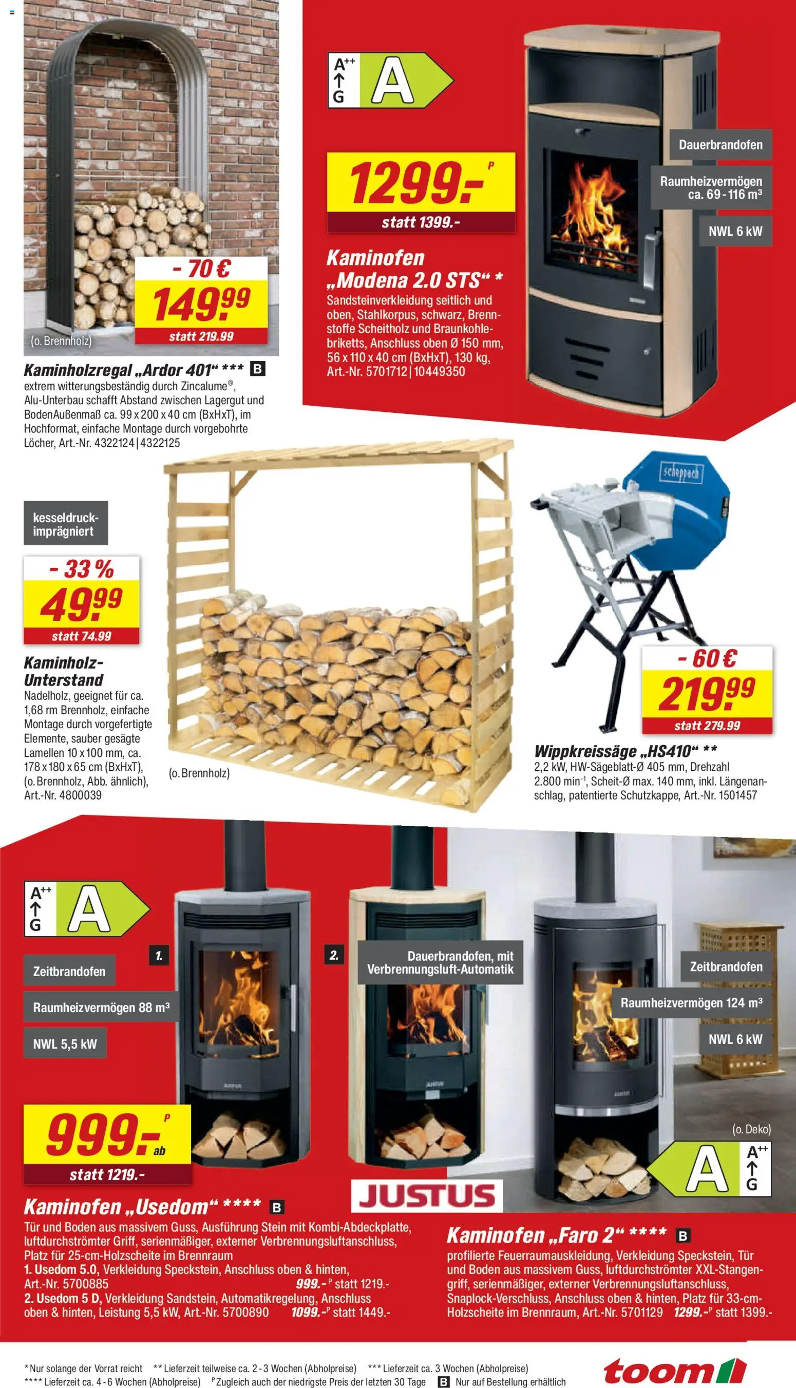 Toom Baumarkt Prospekt 	 – gültig ab 01.11.2025 | Seite: 11 | Produkte: Tür, Kaminofen