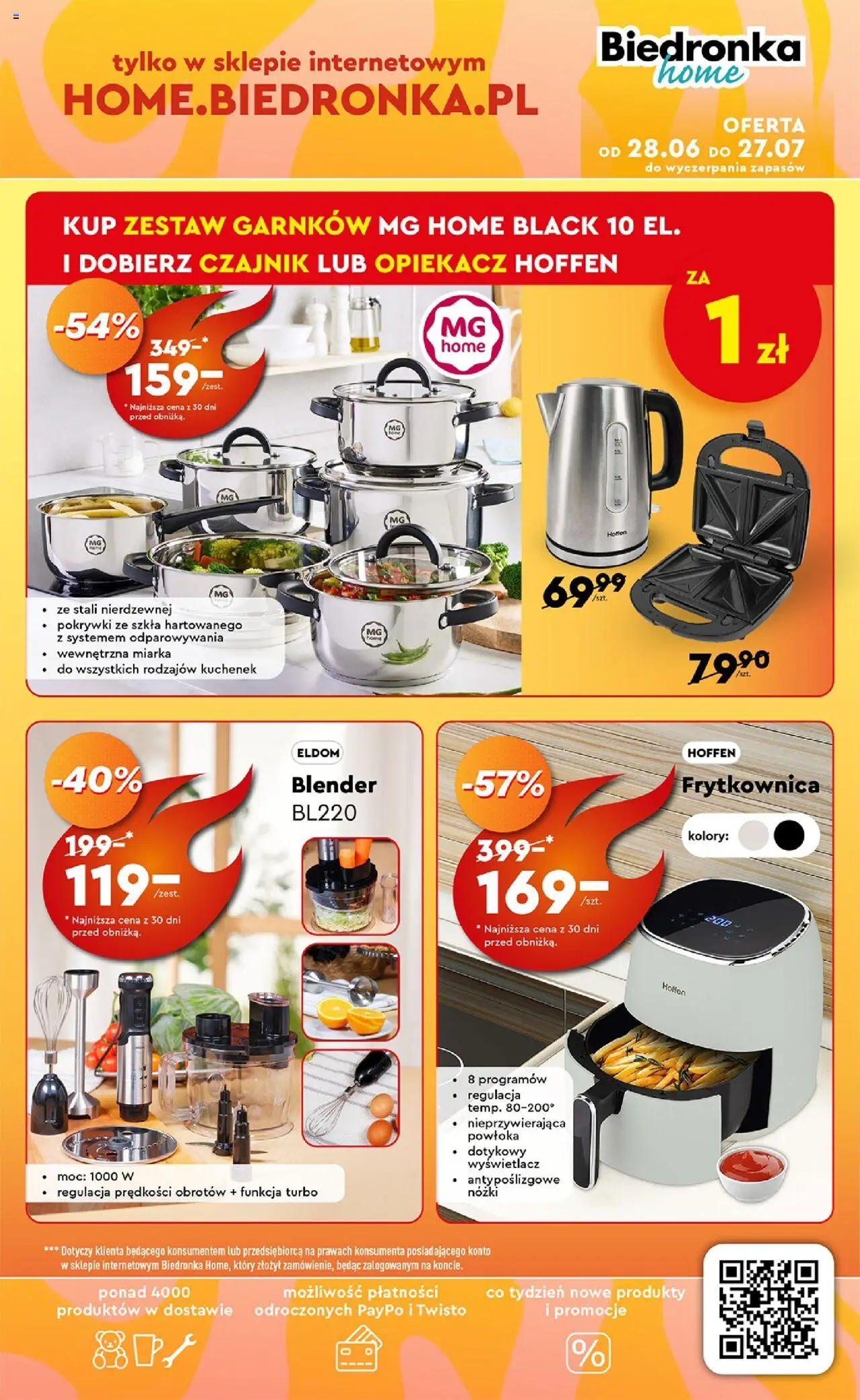 Biedronka gazetka - Home od 28.06.2025 | Strona: 3 | Produkty: Czajnik hoffen, Czajnik, Frytkownica, Blender