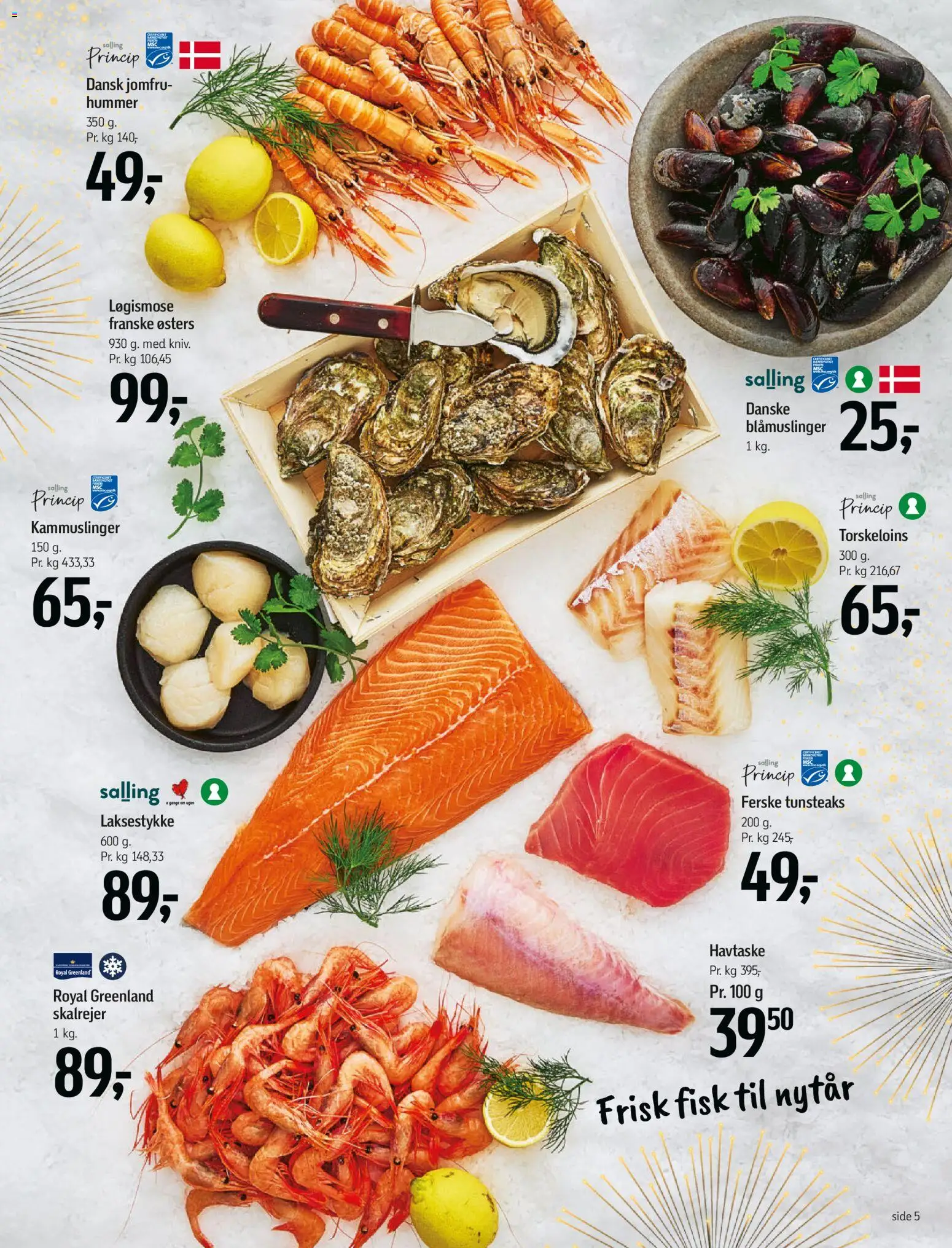 Føtex tilbudsavis – gyldig fra 27.12.2025 | Side: 5 | Produkter: Fisk, Hummer