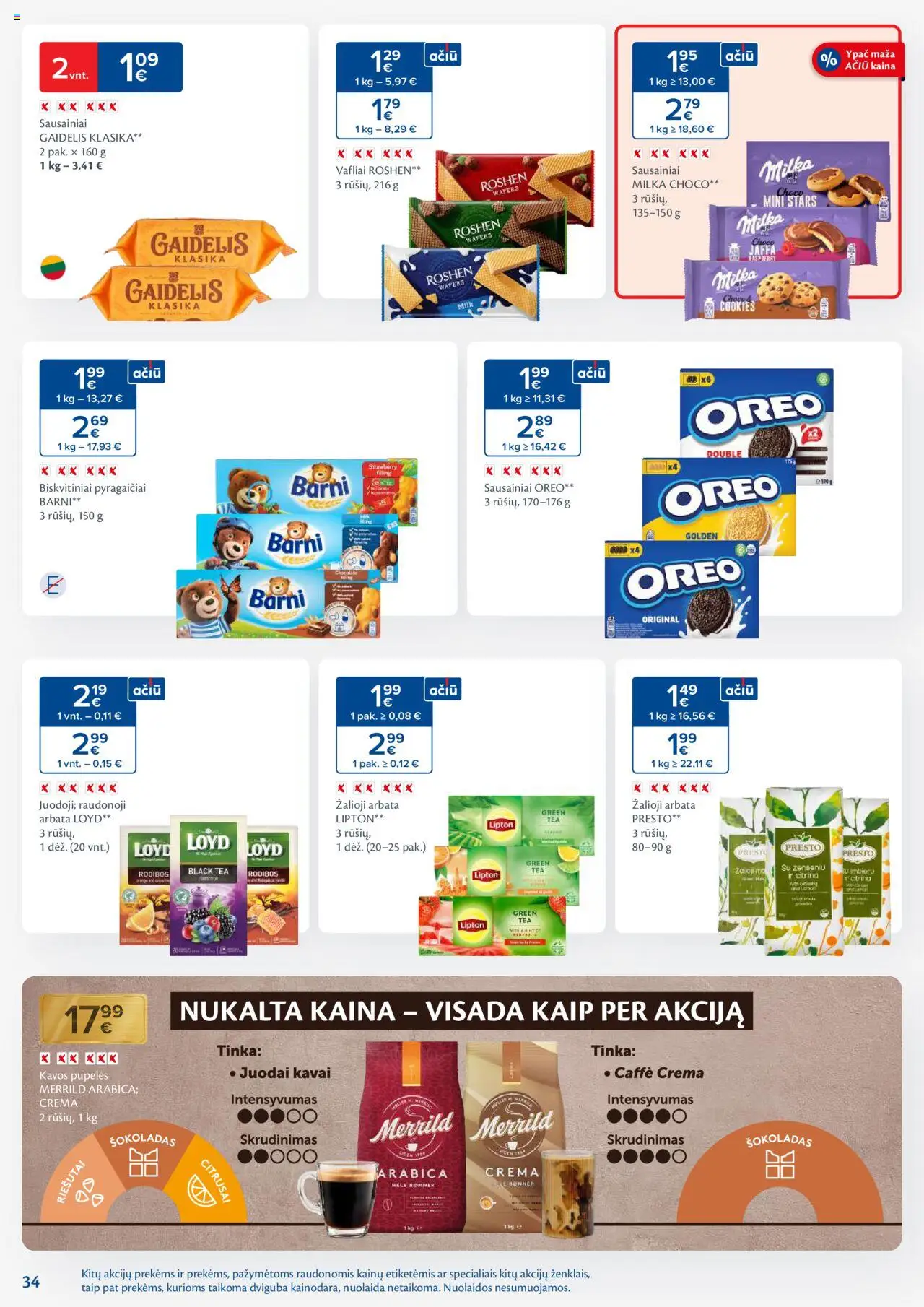 MAXIMA akcijos nuo 16.09.2025 | Puslapis: 34 | Prekių: Sausainiai, Pupelės, Kavos pupelės, Vafliai