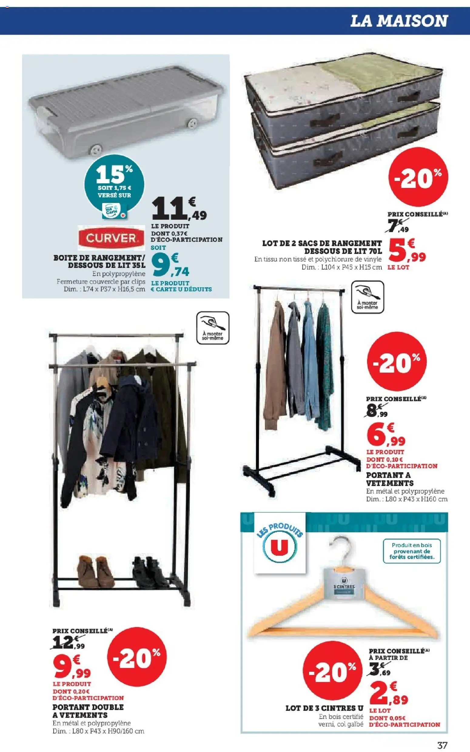 {H1} | Page: 37 | Produits: Lit, Vêtements, Portant a vêtements