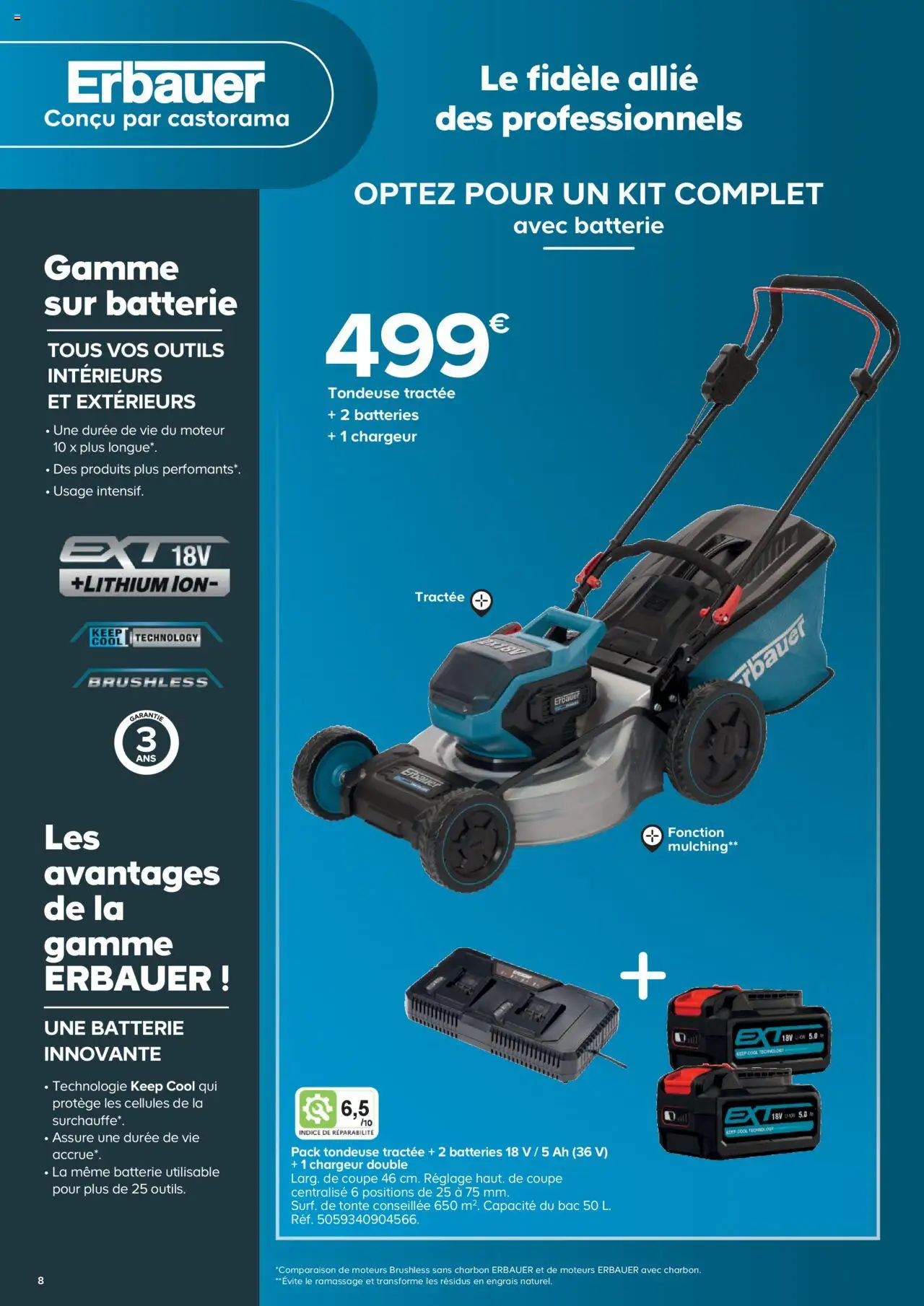  | Page: 8 | Produits: Tondeuse, Batterie