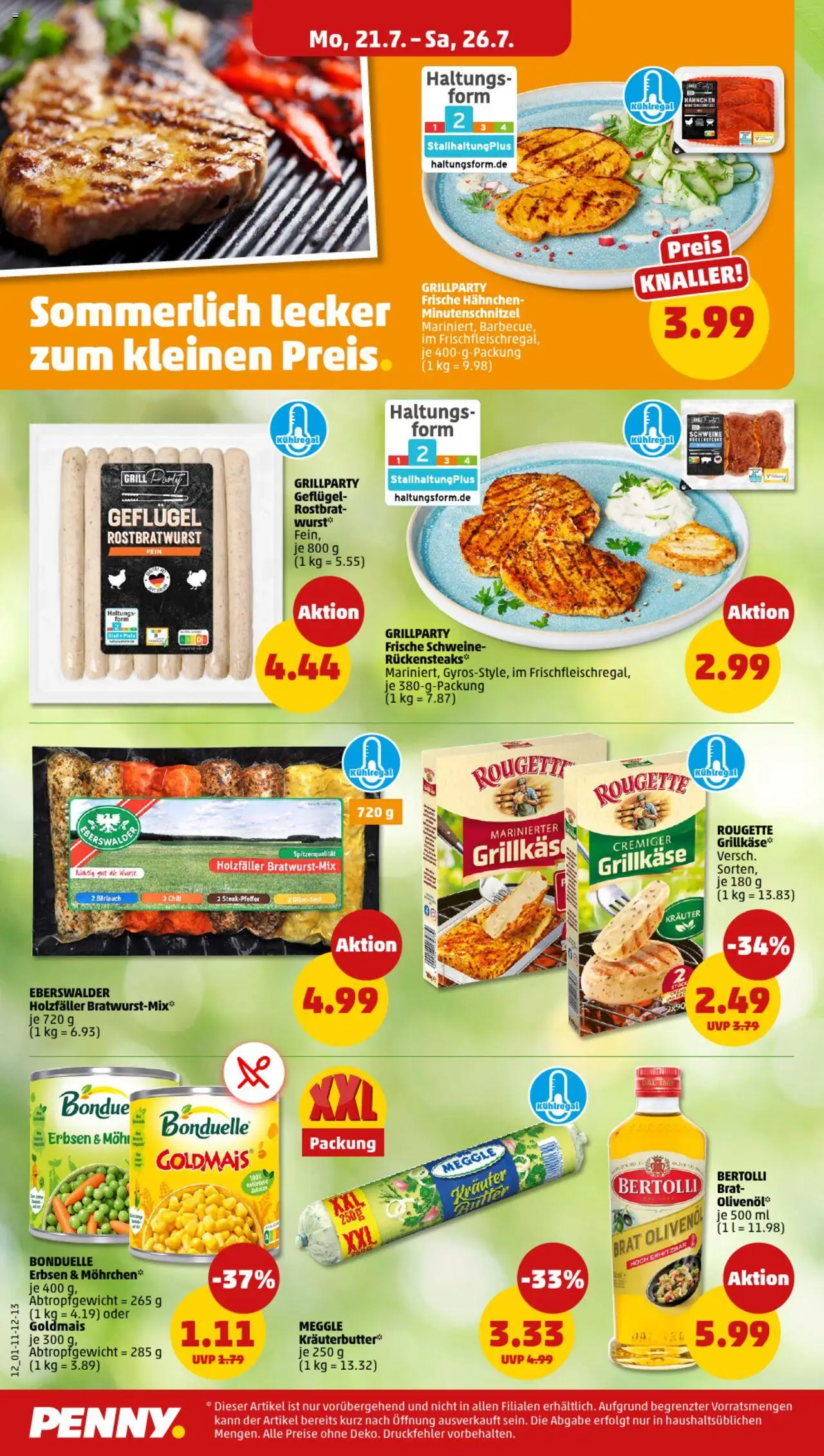 Penny Prospekt 	 - gültig ab dem 21.07.2025 | Seite: 12 | Produkte: Grill, Wurst, Chili, Erbsen