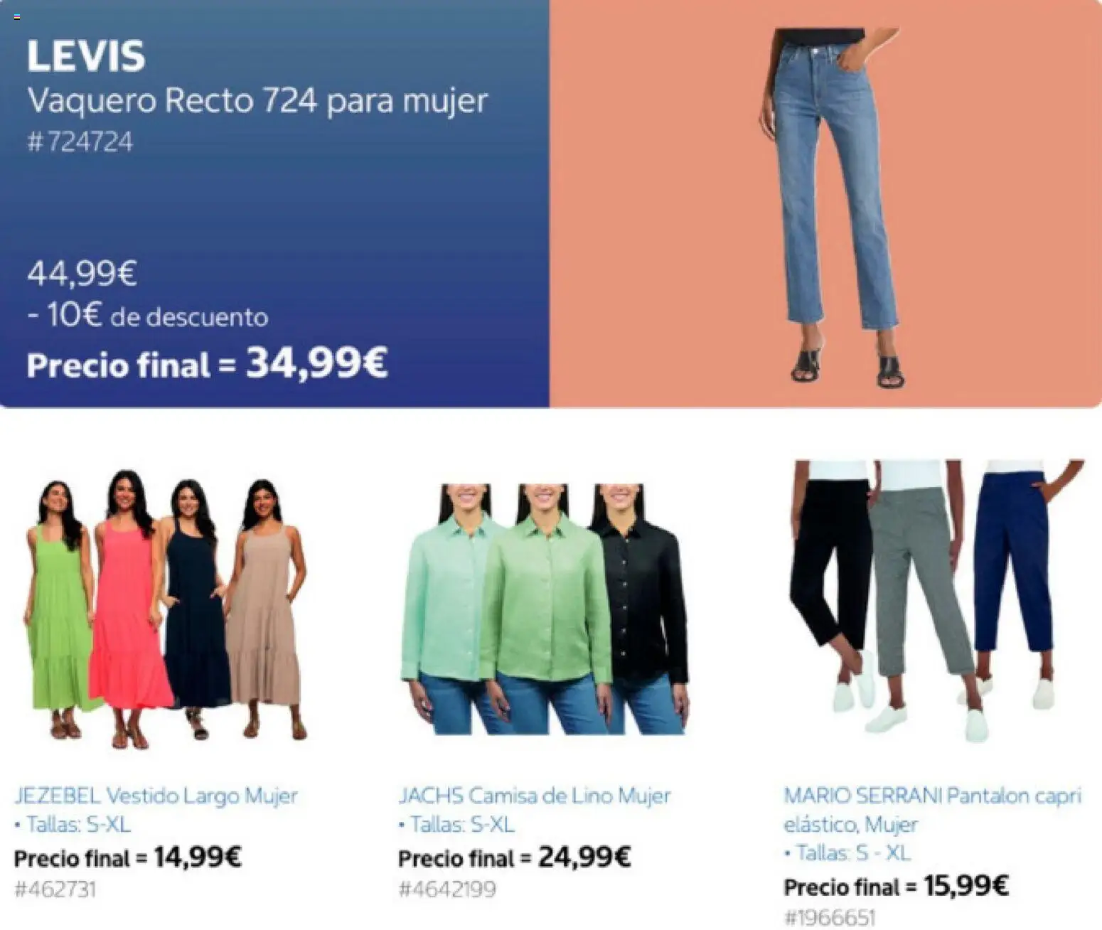 Costco catálogo │ válido desde el 24.04.2026 | Página: 4 | Productos: Vestido largo, Camisa, Pantalón capri