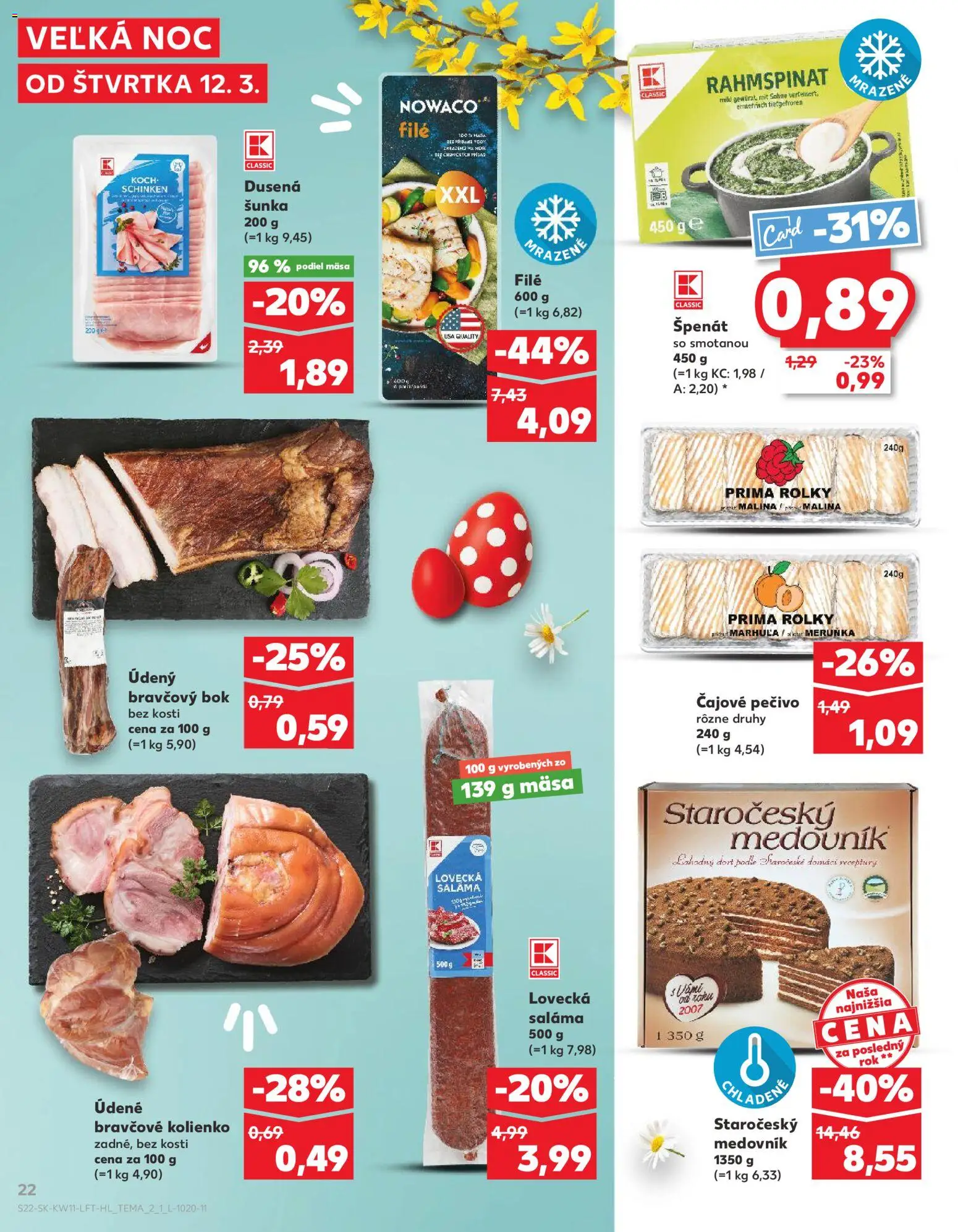 Kaufland SK akciós ujság - amely érvényes a következő dátumtól: 12.03.2026 | Oldal: 22 | Termékek: Só