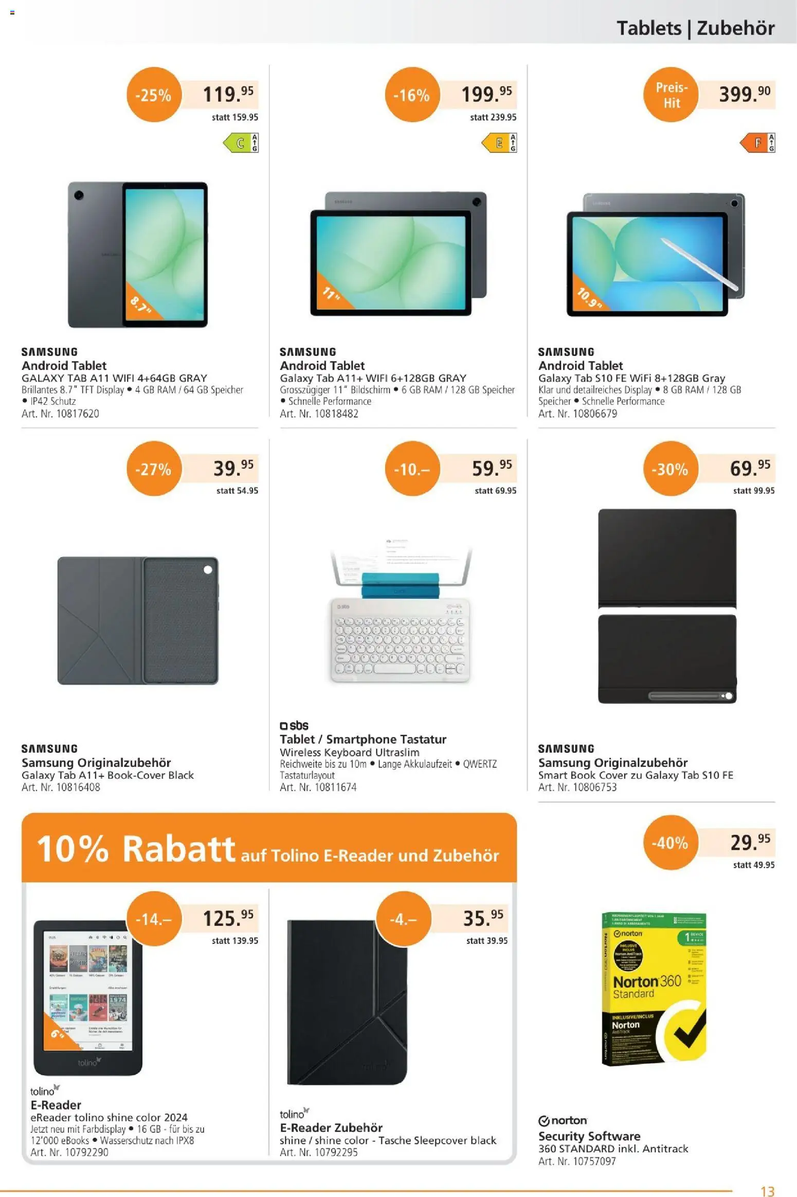 Fust Aktionen – gültig ab 26.01.2026 | Seite: 13 | Produkte: Bildschirm, Tablet, Android Tablet, Samsung