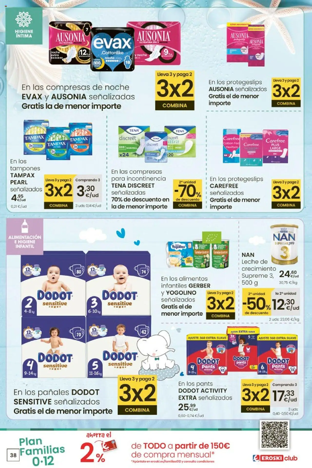 Eroski - Ofertones para conquistarte │ válido desde el 12.06.2025 | Página: 38 | Productos: Tampones, Leche, Γλυφιτζούρι, Κούβα
