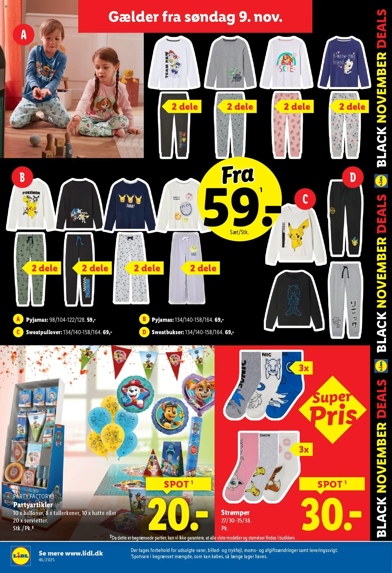 Lidl tilbudsavis – gyldig fra 09.11.2025 | Side: 21 | Produkter: Pyjamas, Søm, Strømper, Sweatbukser