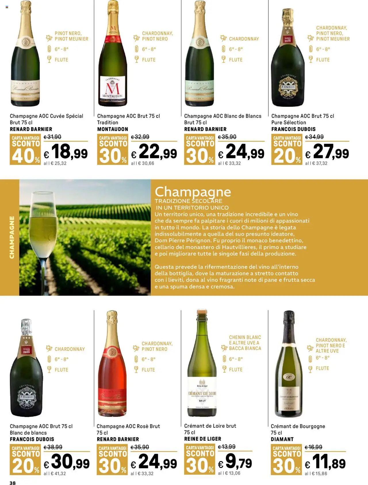 Volantino Iper del 13.10.2025 | Pagina: 38 | Prodotti: Pane, Frutta, Vino, Champagne