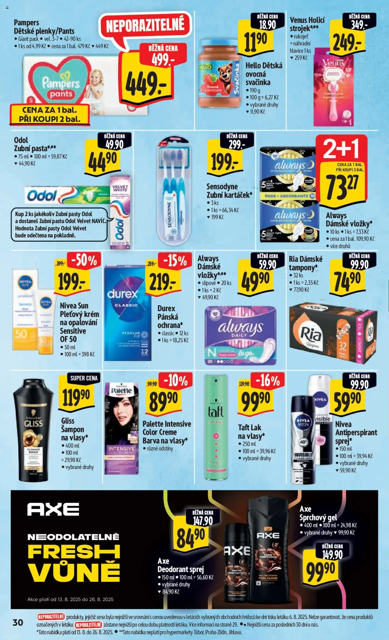 Albert leták - Hypermarket od 13.08.2025 | Strana: 37 | Produkty: Sprchový gel, Antiperspirant, Vložky, Durex