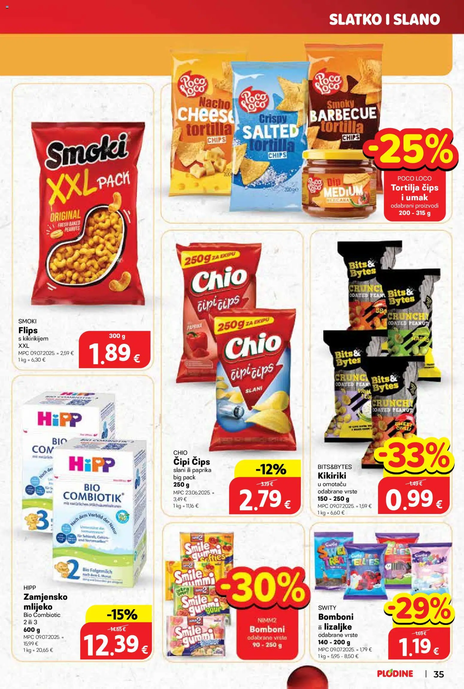Plodine katalog | vrijedi od 03.12.2025 | Stranica: 35 | Proizvodi: Flips, Bomboni, Čips, Kikiriki