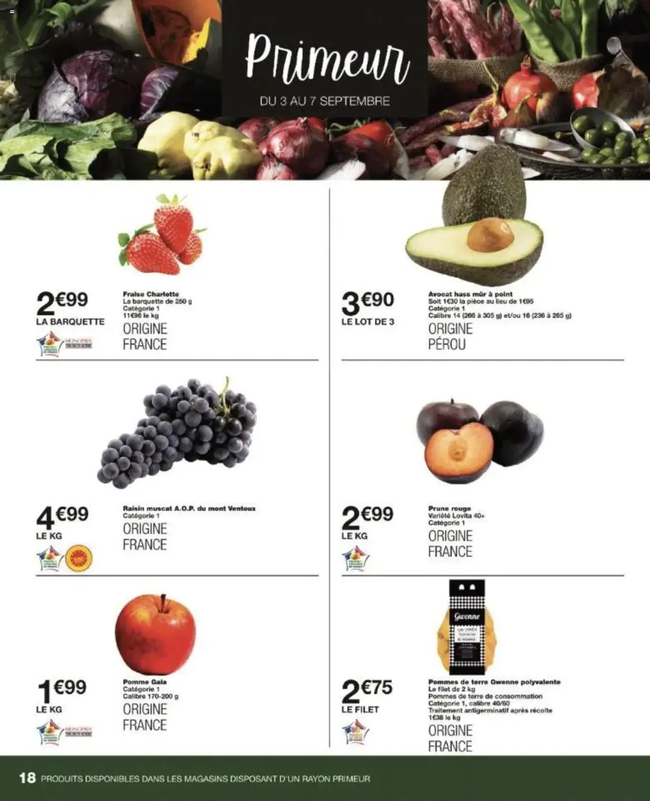  | Page: 18 | Produits: Pomme, Prune, Pommes, Pommes de terre