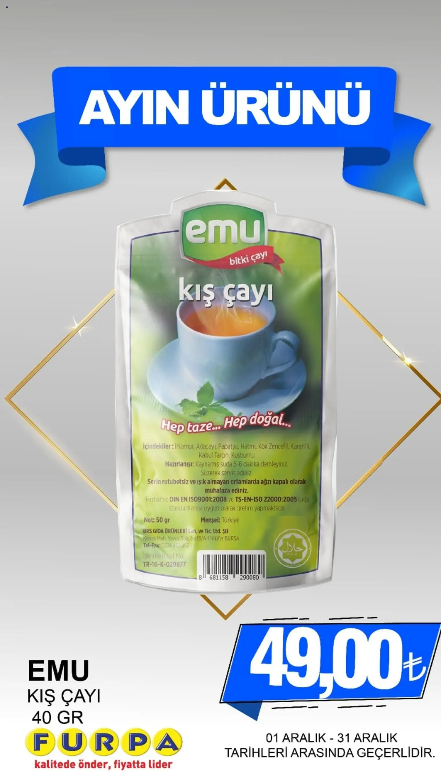 Furpa Ayın Ürünleri - 01.12.2025 tarihinden itibaren geçerlidir | Sayfa: 19 | Ürünler: Kuşburnu, Kumina