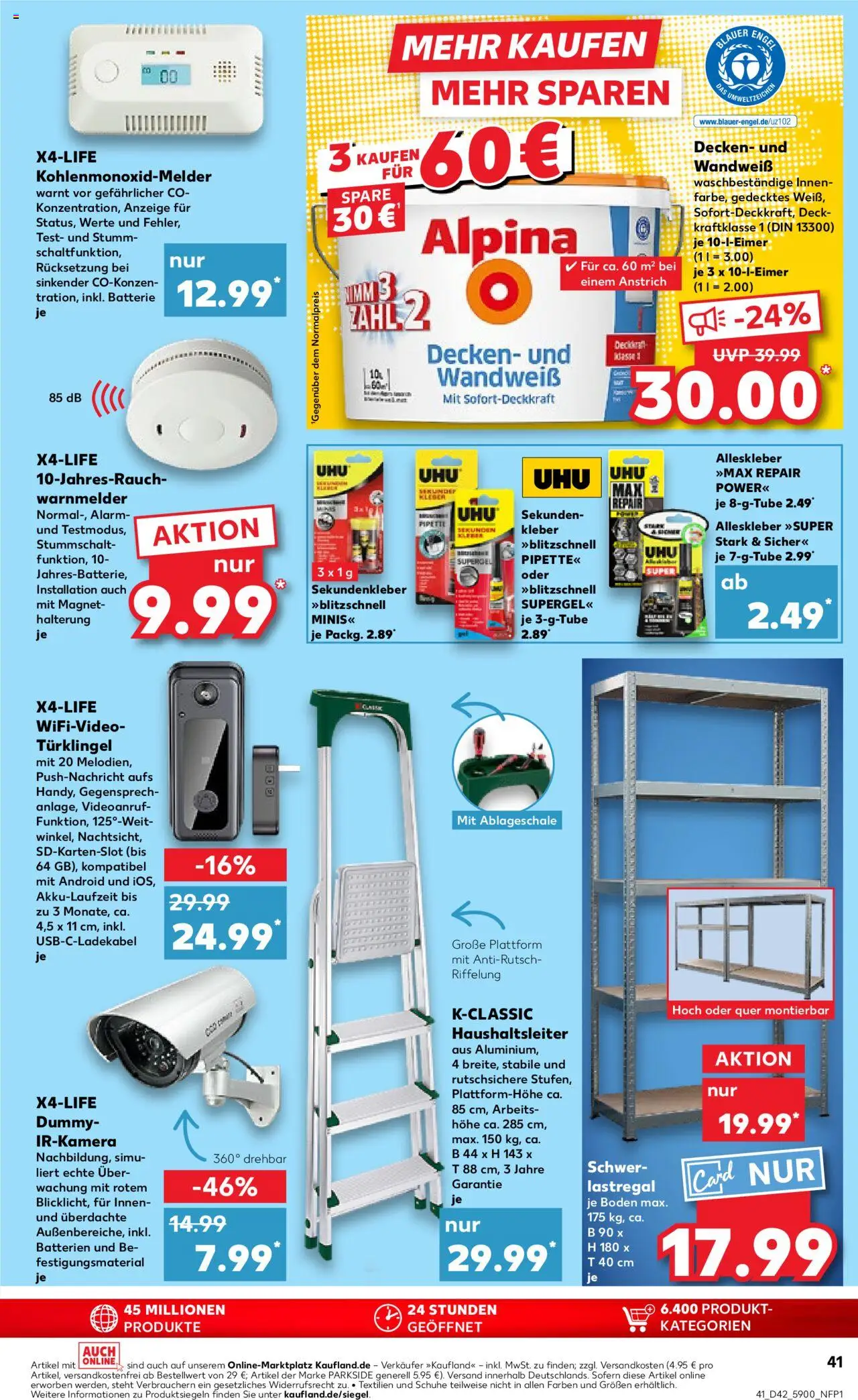 Kaufland prospekt Frankfurt (Oder)	 – gültig ab 16.10.2025 | Seite: 41 | Produkte: Batterien, Batterie, Schwerlastregal, Video