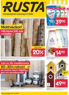Rusta erbjudanden - Förhandsvisning av reklamblad från butik Rusta aktuell från 02.03.2026