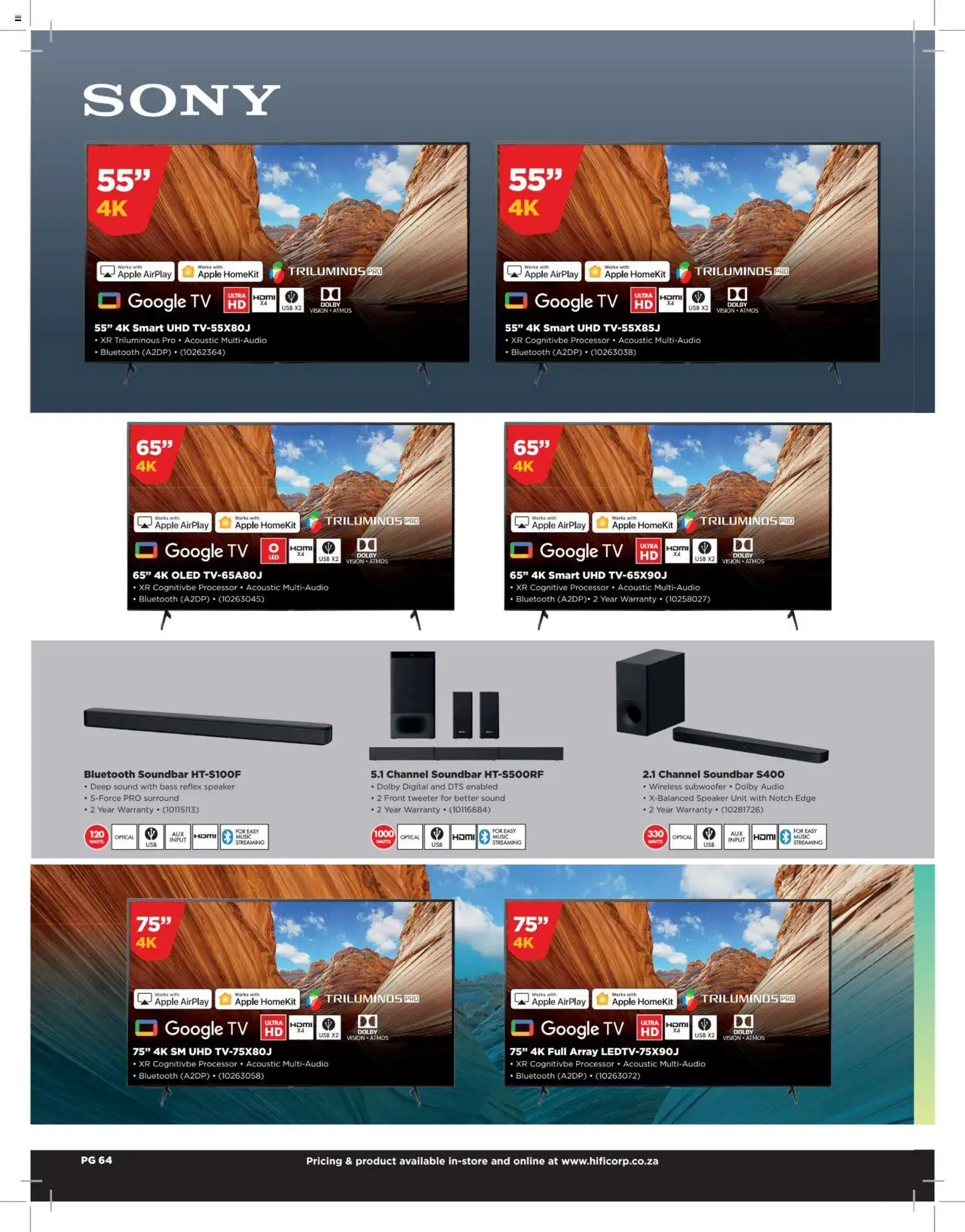 HiFi Corp - Extended Range Catalogue │ valid from 12.02.2024 | Page: 64 | Products: Speaker, USB, TV, Soundbar