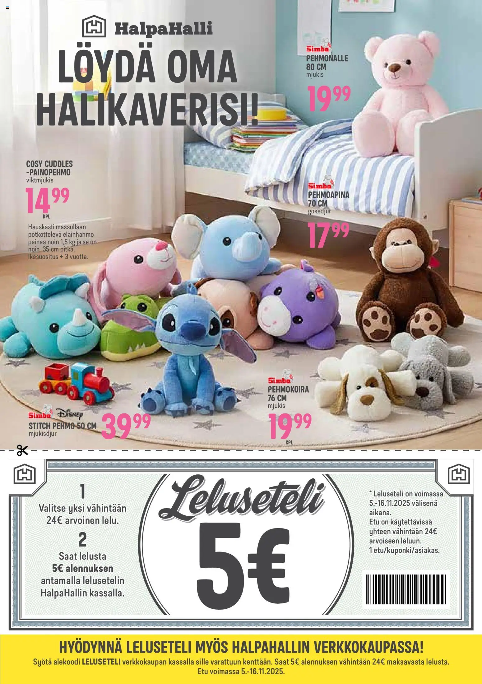 Halpa Halli - Lelukuvasto 2025 – voimassa 05.11.2025 alkaen | Sivu: 36
