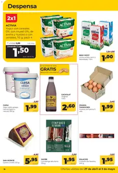 Vista previa Alimerka folleto Asturias válido desde el 27.04.2026 | Página: 10 | Productos: Queso, Yogur, Huevos, Bolsa