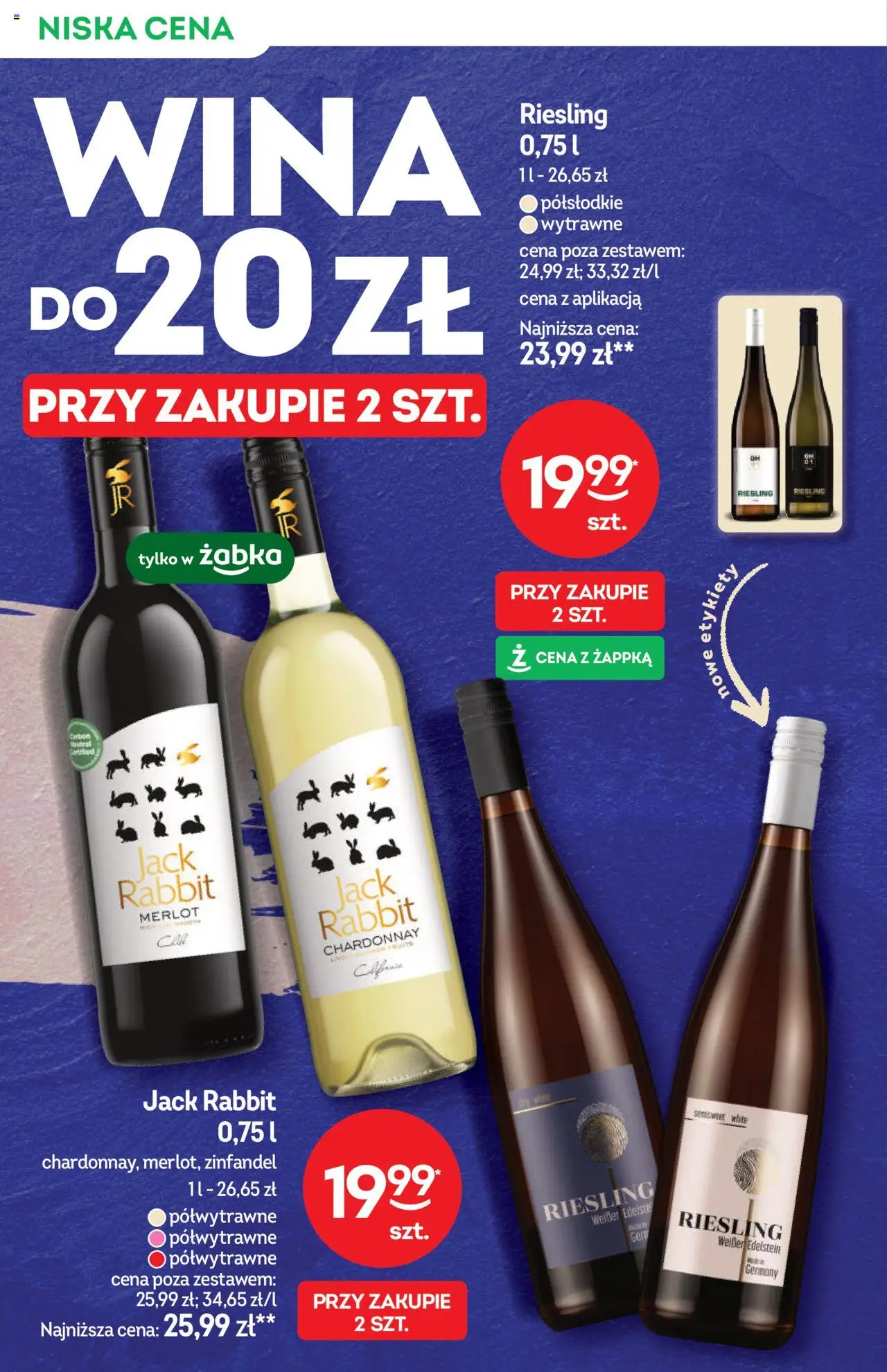 Żabka Gazetka - Katalog win od 15.10.2025 | Strona: 12 | Produkty: Riesling, Chardonnay, Merlot