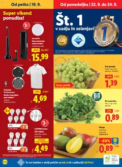 Novi Lidl katalog ponudbe – veljaven od 18.09.2025 | Stran: 56 | Izdelki: Grozdje, Sadje, Mango