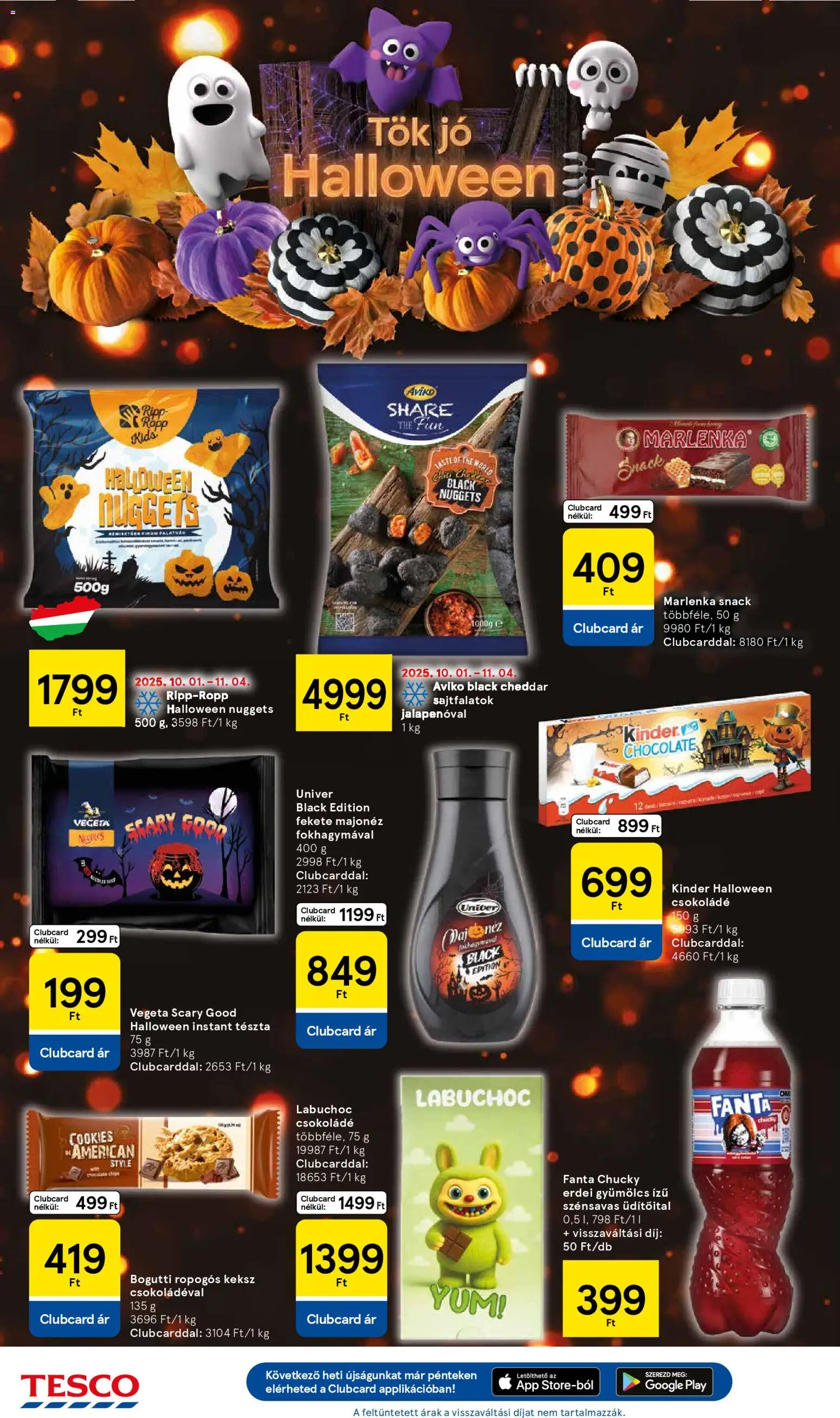 Tesco akciós ujság - amely érvényes a következő dátumtól: 30.10.2025 | Oldal: 20 | Termékek: Vegeta, Nuggets, Majonéz, Keksz
