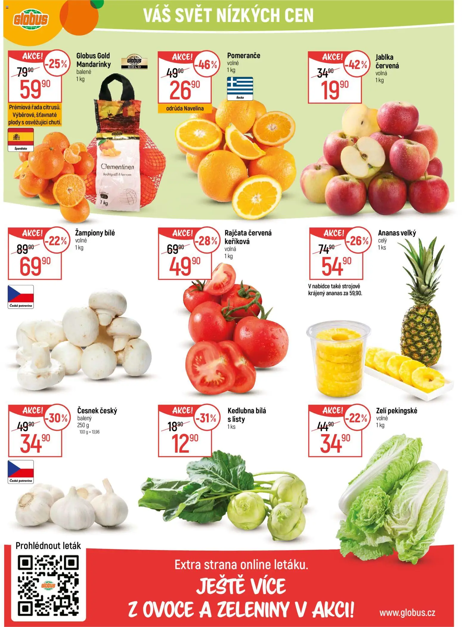 Globus leták - Opava od 04.03.2026 | Strana: 12 | Produkty: Žampiony, Ovoce, Rajčata, Kedlubna