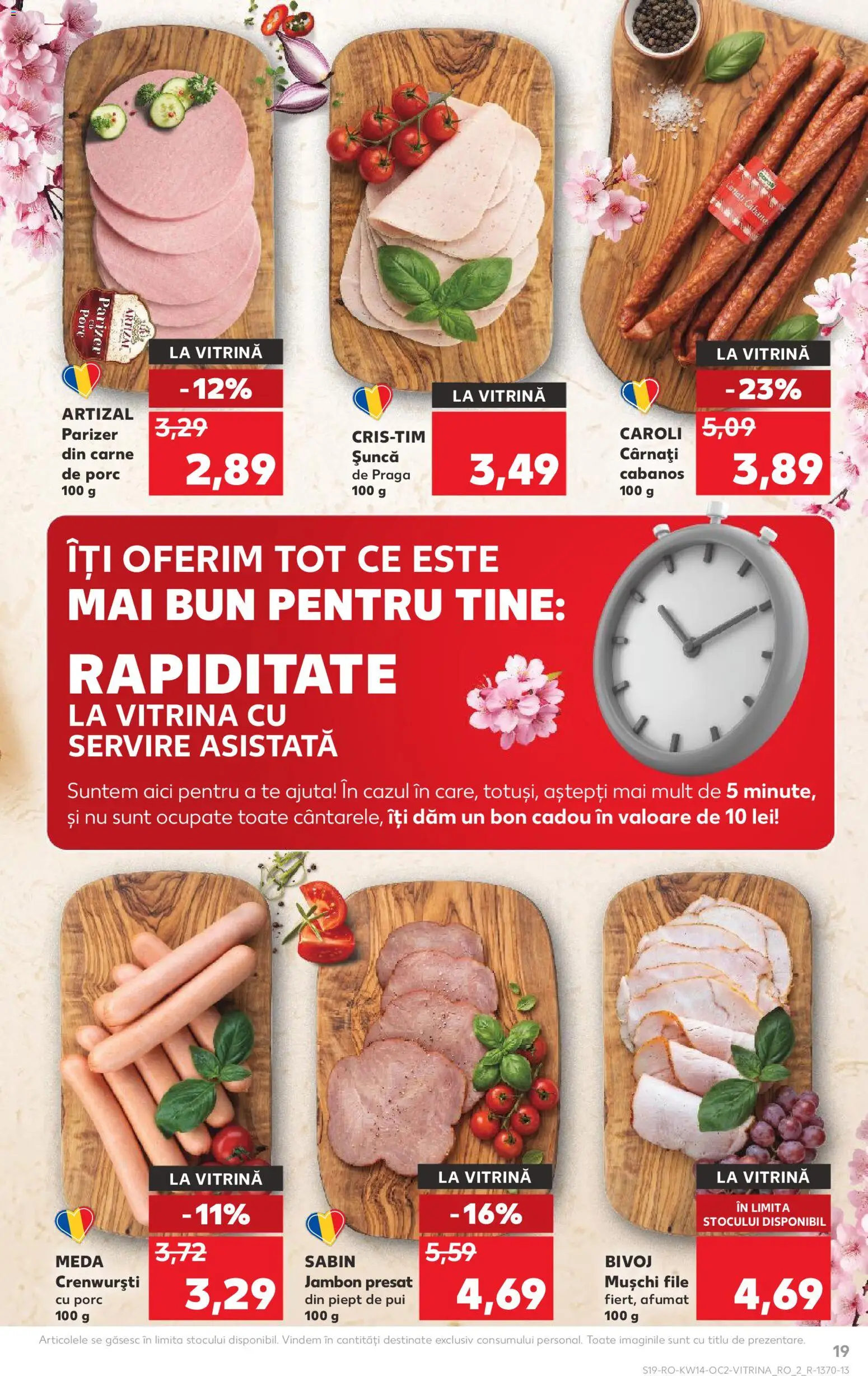 Noul catalog Kaufland – valabil de la 01.04.2026 | Pagină: 19 | Produse: Hacıyatmaz Kedi Oyuncağı, Vitrină, Parizer, Cârnați