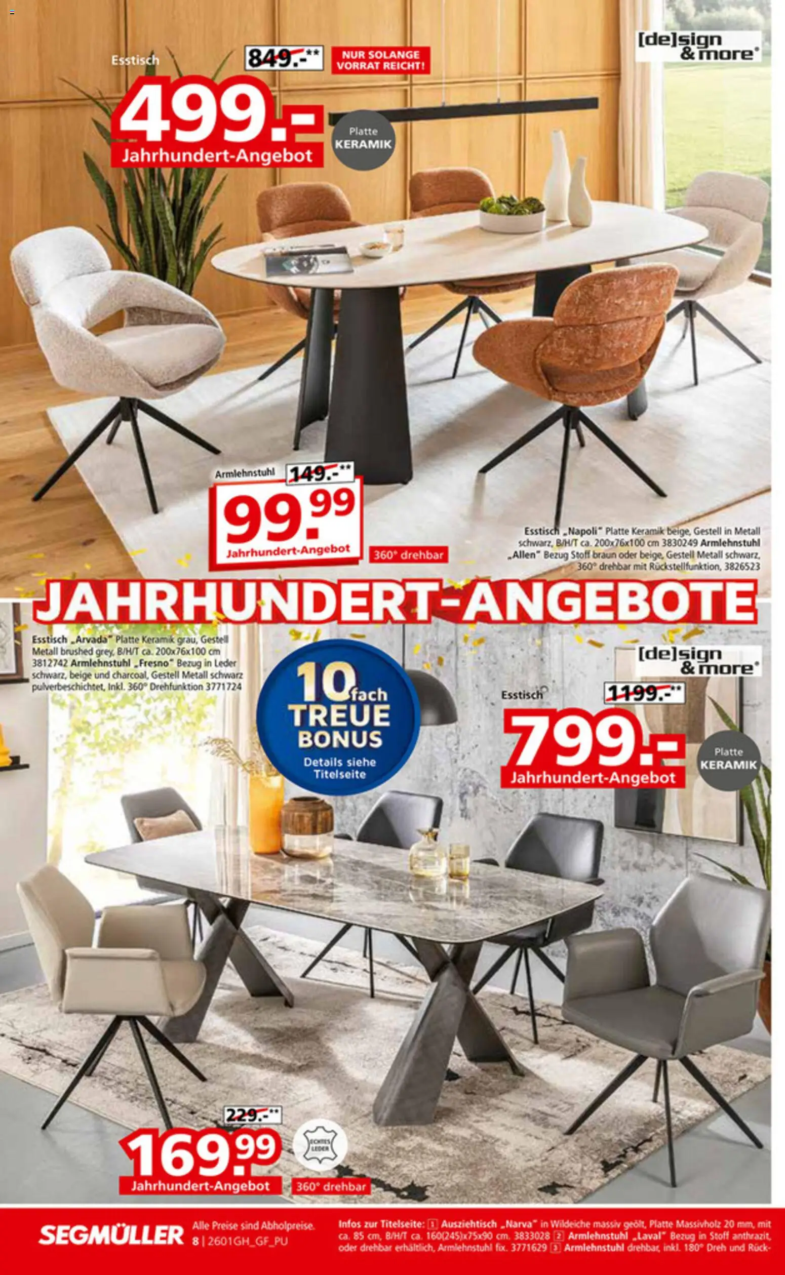 Segmüller 100 Jahre Jubiläums Finale – gültig ab 24.12.2025 | Seite: 14 | Produkte: Esstisch