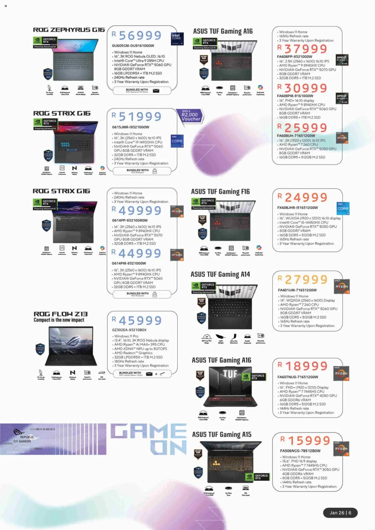 New Computer Mania catalogue – valid from 01.01.2026 | Page: 7 | Products: Backpack, Laptop